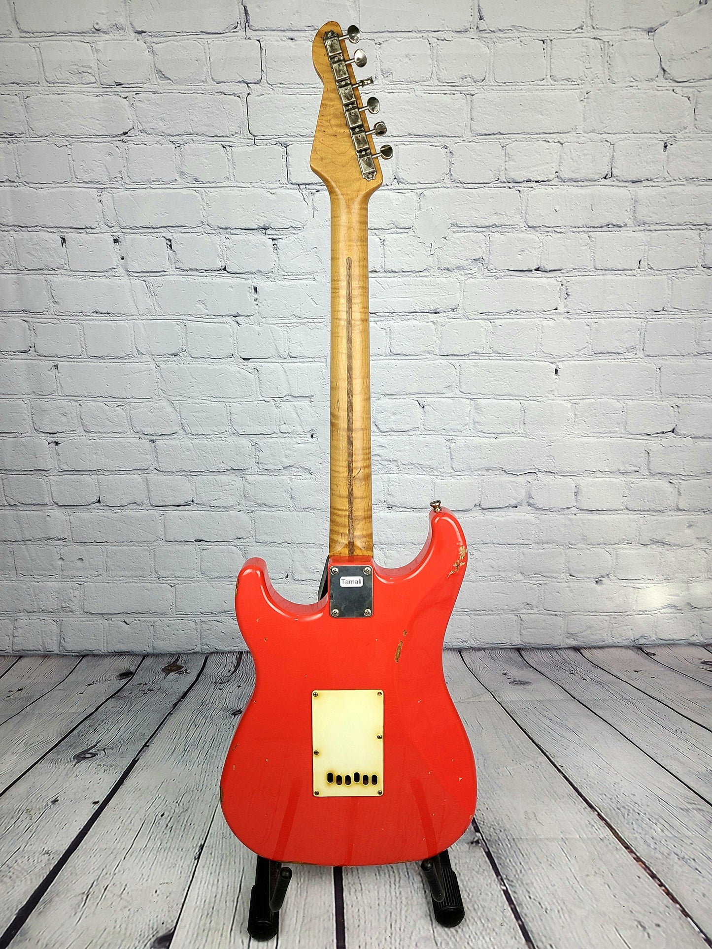 LsL Instruments Saticoy HSS NAMM 2021 Limited Roasted Run Fiesta Red "Tamali" - Guitar Brando