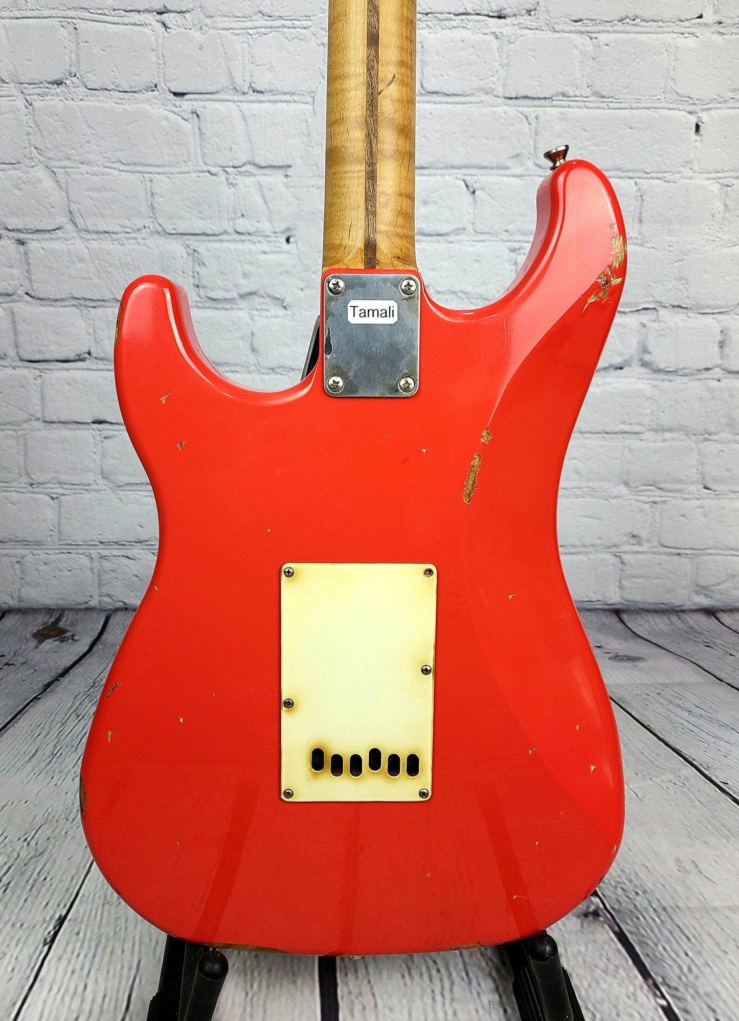 LsL Instruments Saticoy HSS NAMM 2021 Limited Roasted Run Fiesta Red "Tamali" - Guitar Brando