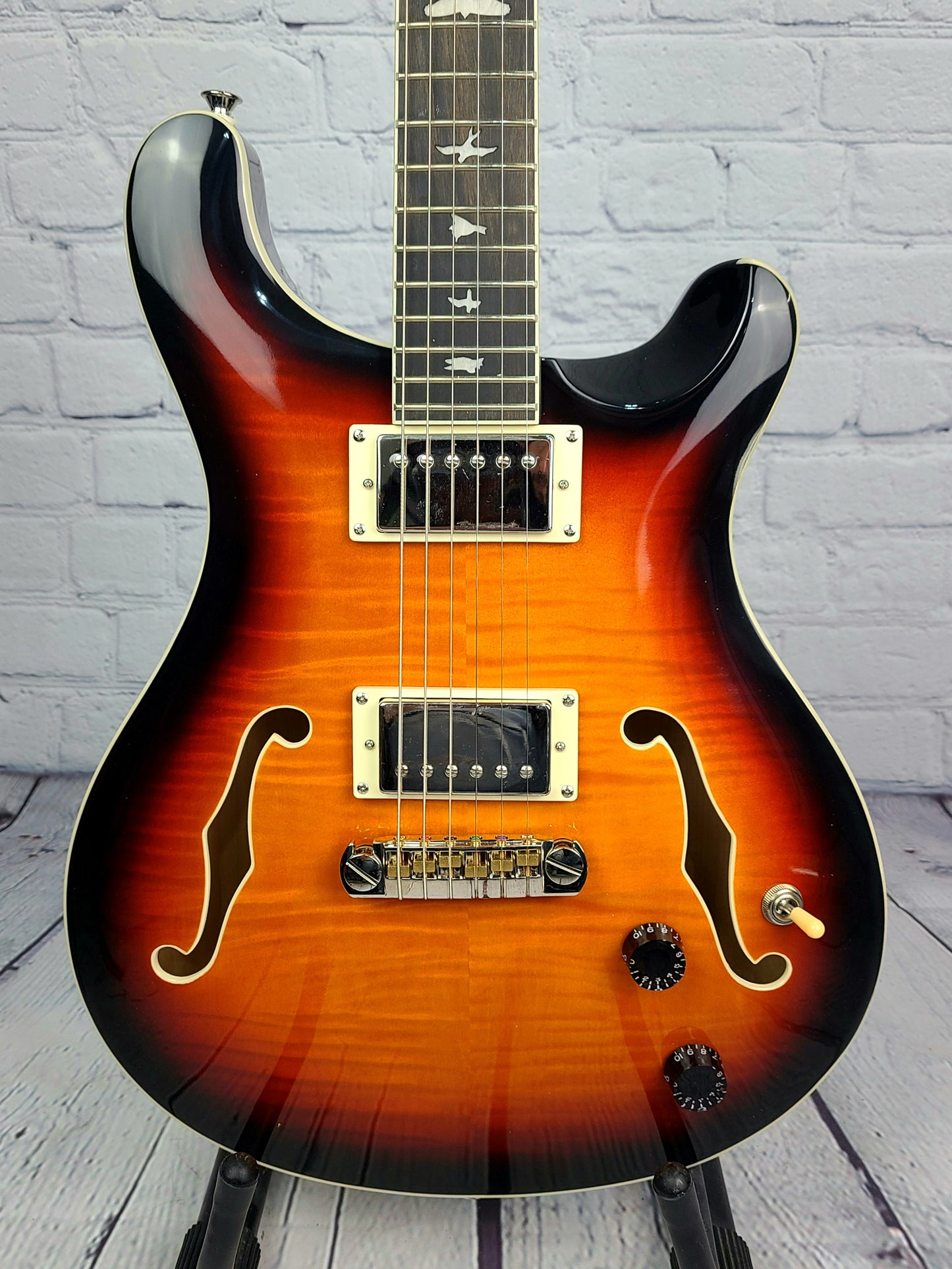 Paul Reed Smith PRS SE Hollowbody II HBII Electric Guitar Tri Color Burst