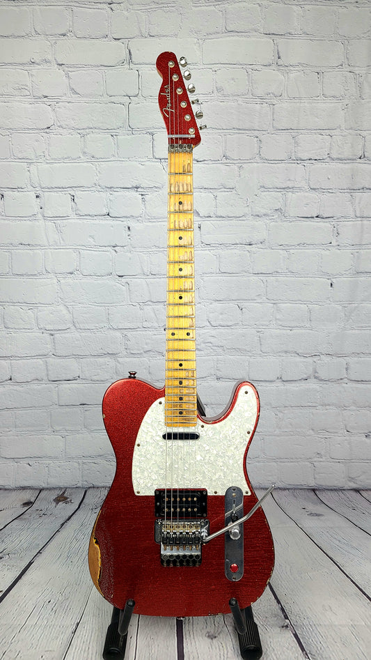 USED Fender John Cruz Master Built Custom Shop Telecaster 2009 Floyd Rose Red Sparkle Over 3TSB