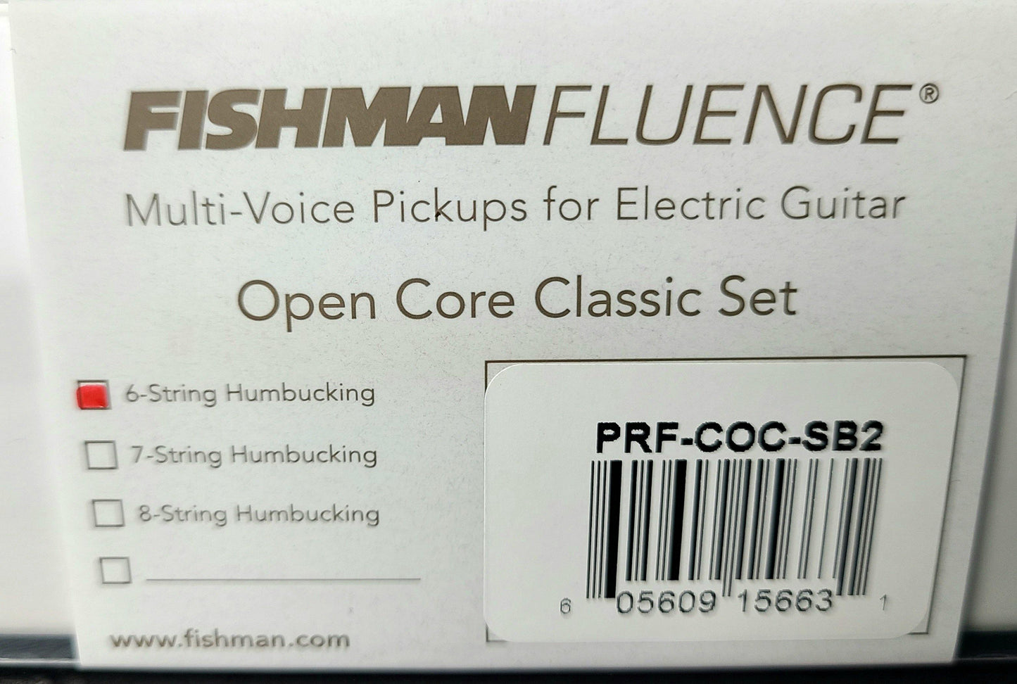 Fishman Fluence Classic Open Core 6 String Set Pickups - Black Bobbins - Guitar Brando