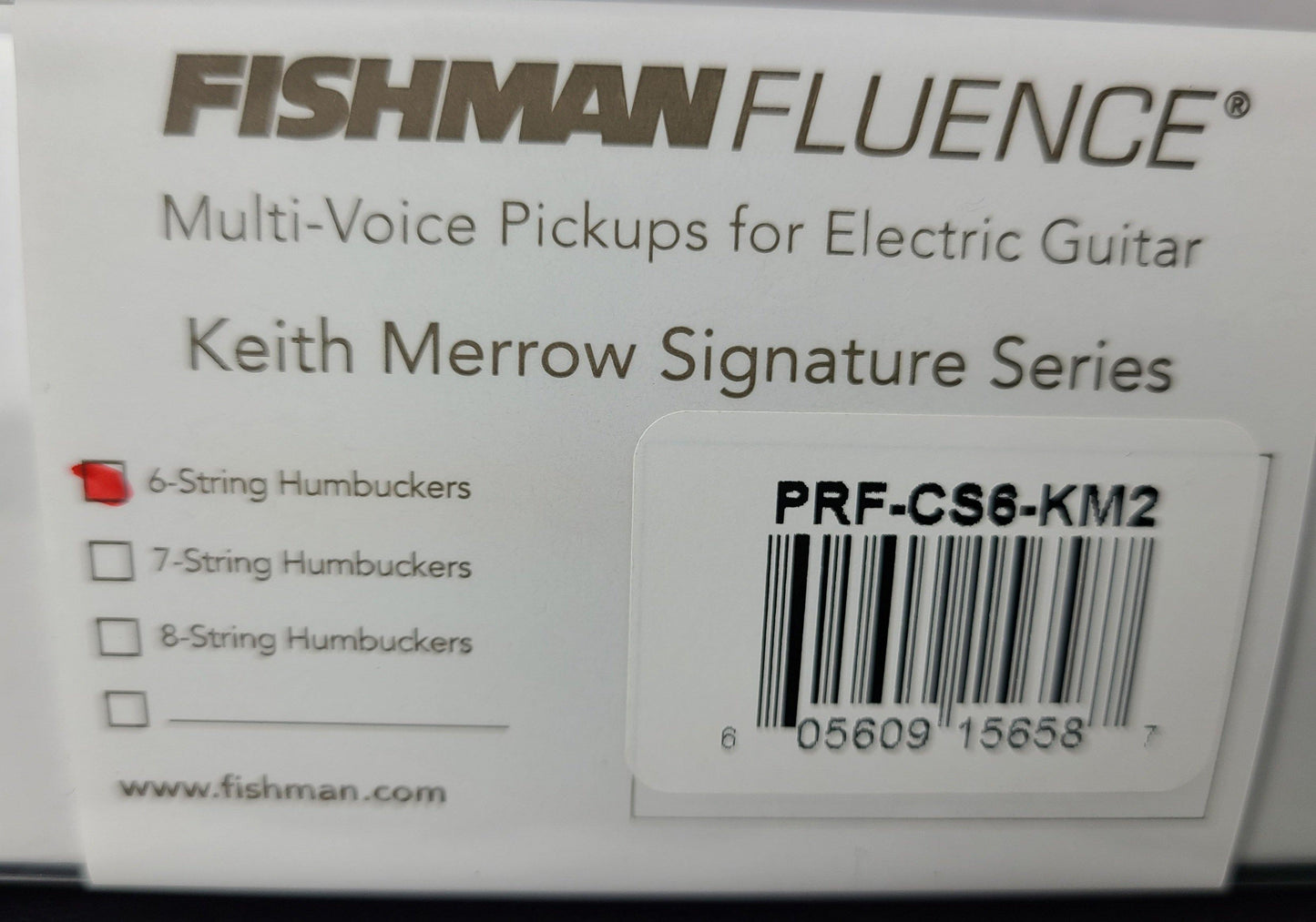 Fishman Fluence Keith Merrow 6 String Set Pickups - Black Bobbins - Guitar Brando