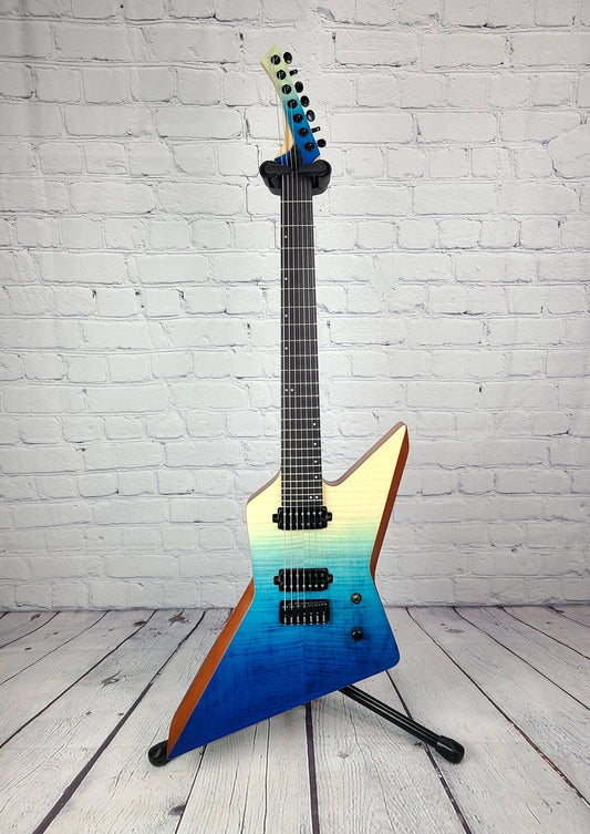 Cerberus Guitars Moros 7 String 26.5" Baritone Aegean Fade - Guitar Brando