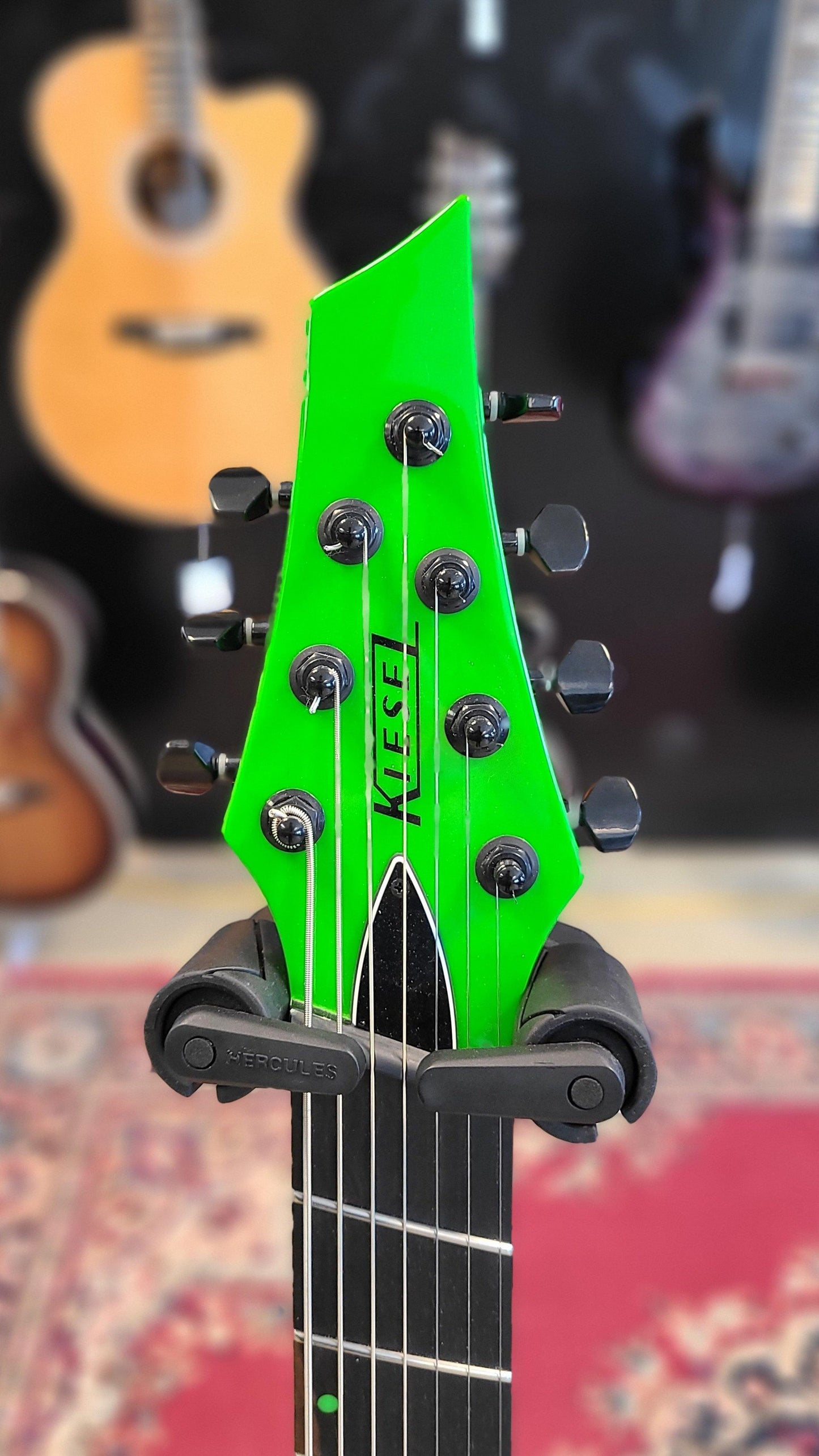 USED Kiesel DC7M 7 String Multiscale Kiesel Racing Green USA Made Ebony - Guitar Brando