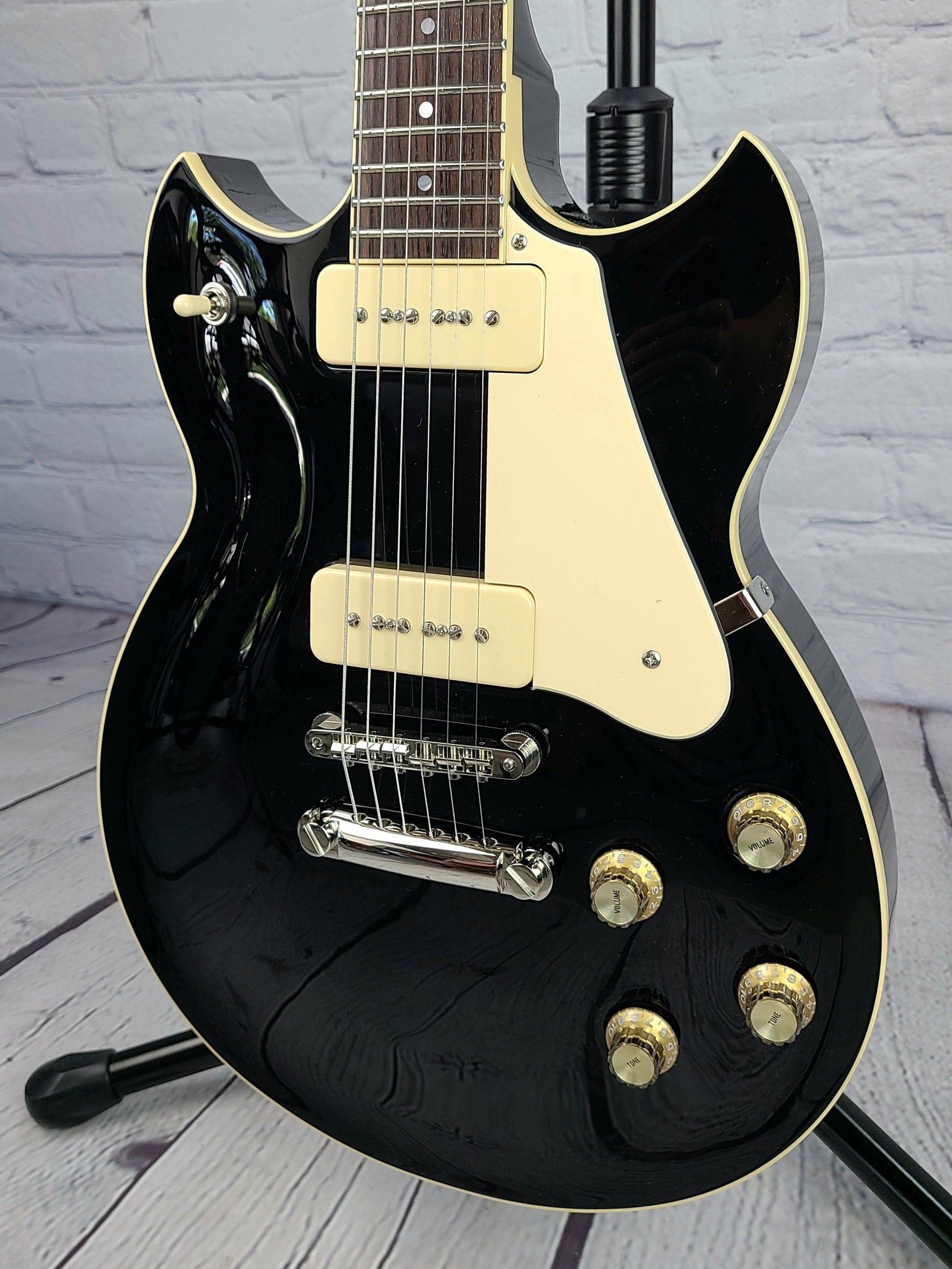 Yamaha SG1802 Electric Guitar Gloss Black P90 Made in Japan - Guitar Brando