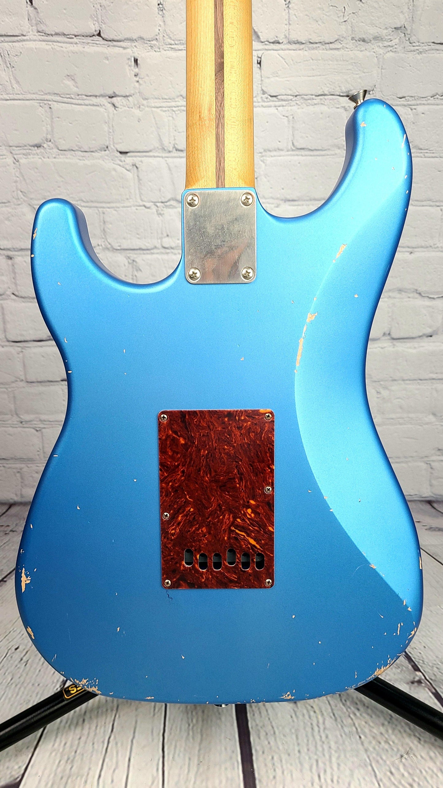 LSL Instruments Saticoy One B HSS Lake Placid Blue Roasted Maple Neck - Guitar Brando