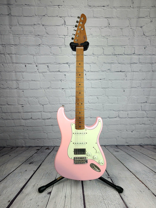 LSL Instruments Saticoy One B HSS Ice Pink Roasted Maple Neck - Guitar Brando