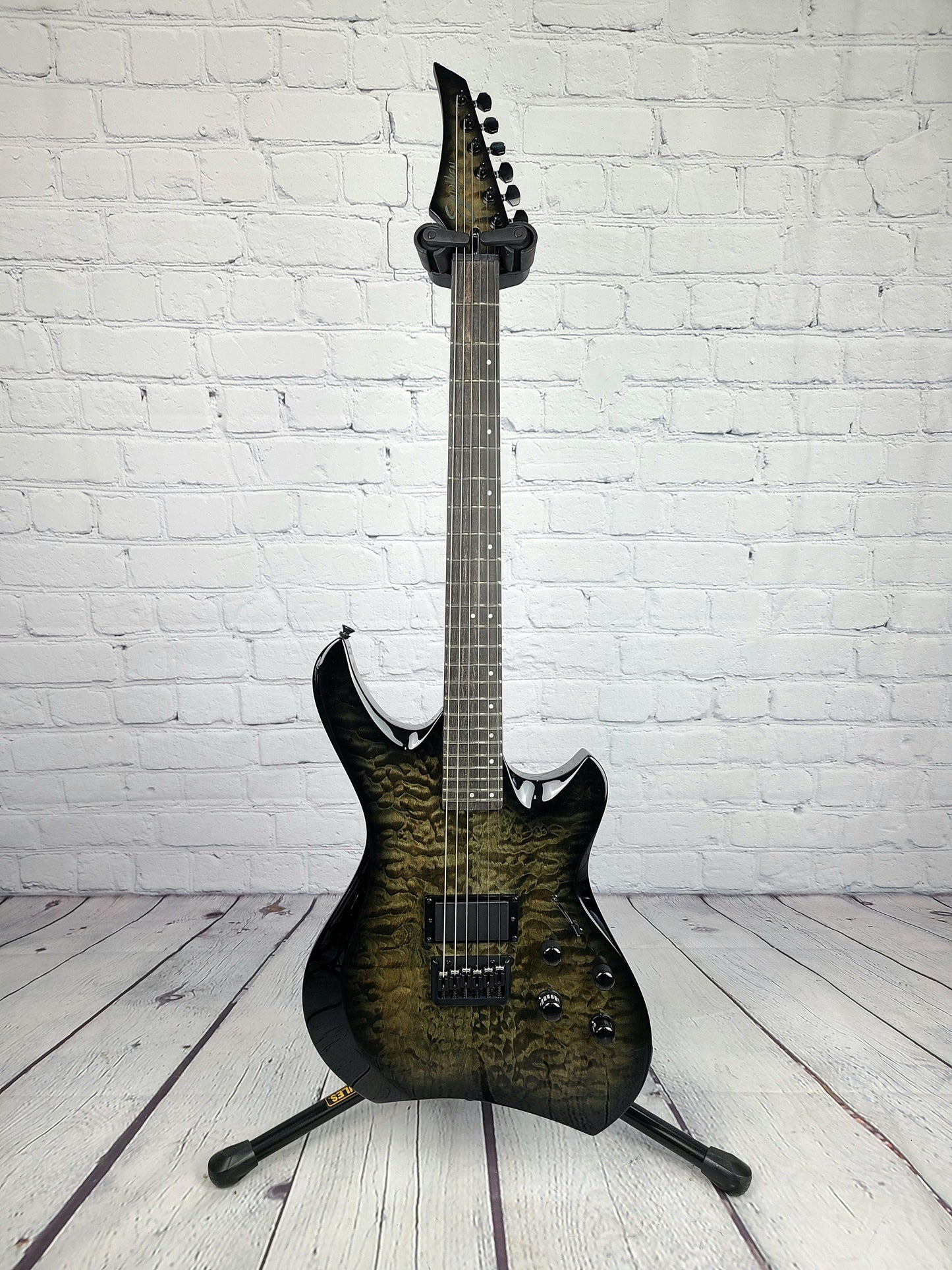 Line 6 Shuriken SR250 Variax Electric Guitar Charcoal Black Quilt - Guitar Brando