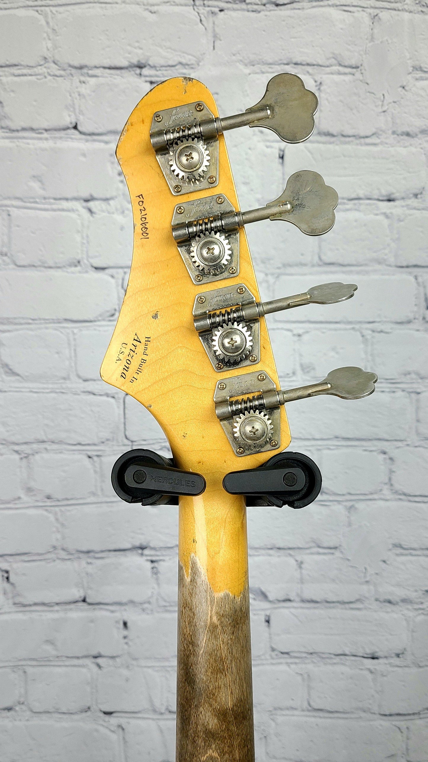 Fano Oltre JM4 Bass Guitar Tobacco Burst Gold Anodized Pickguard USA Made - Guitar Brando