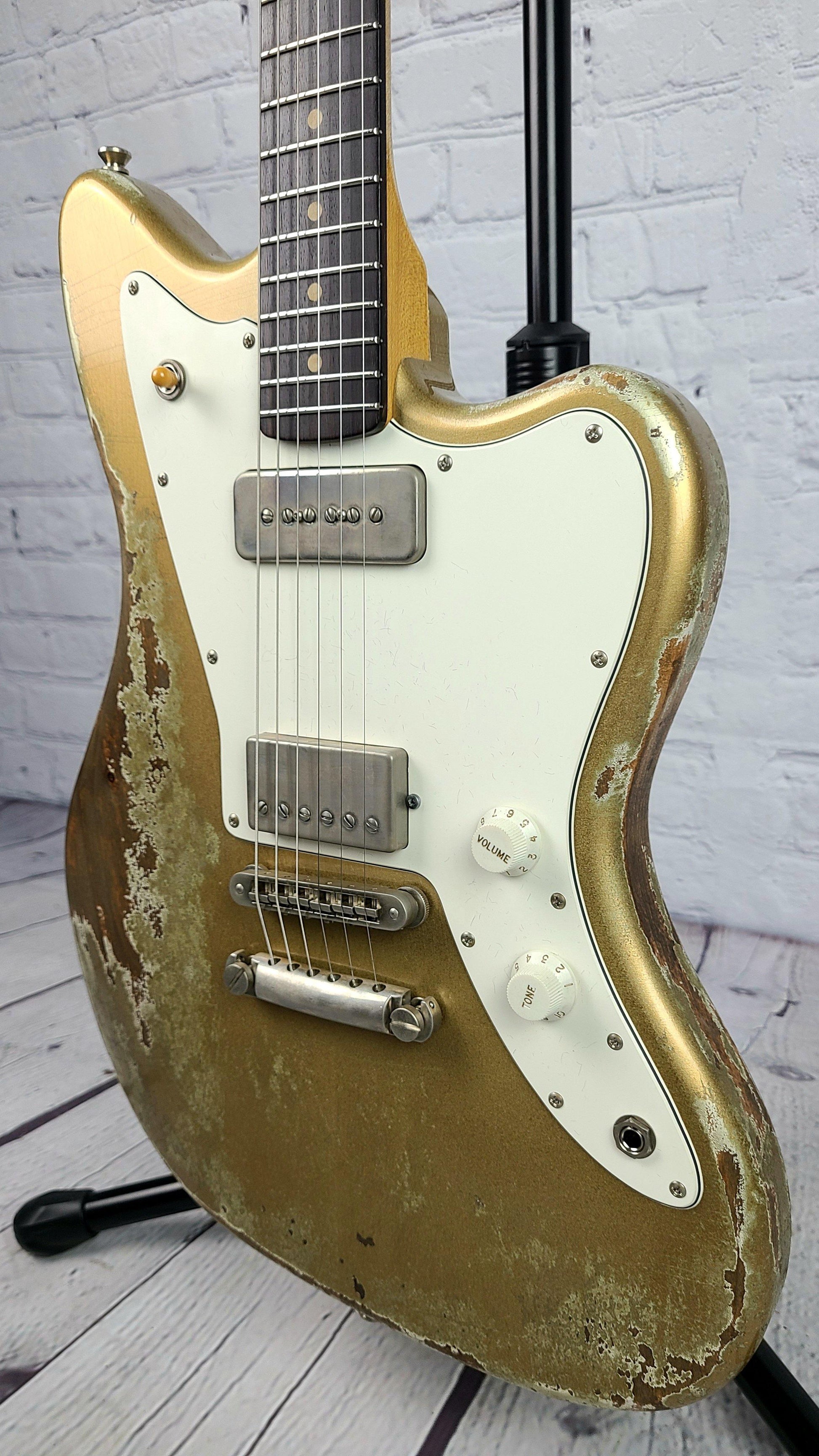 Fano JM6 Oltre Gold Top Rosewood Board USA Electric Guitar - Guitar Brando