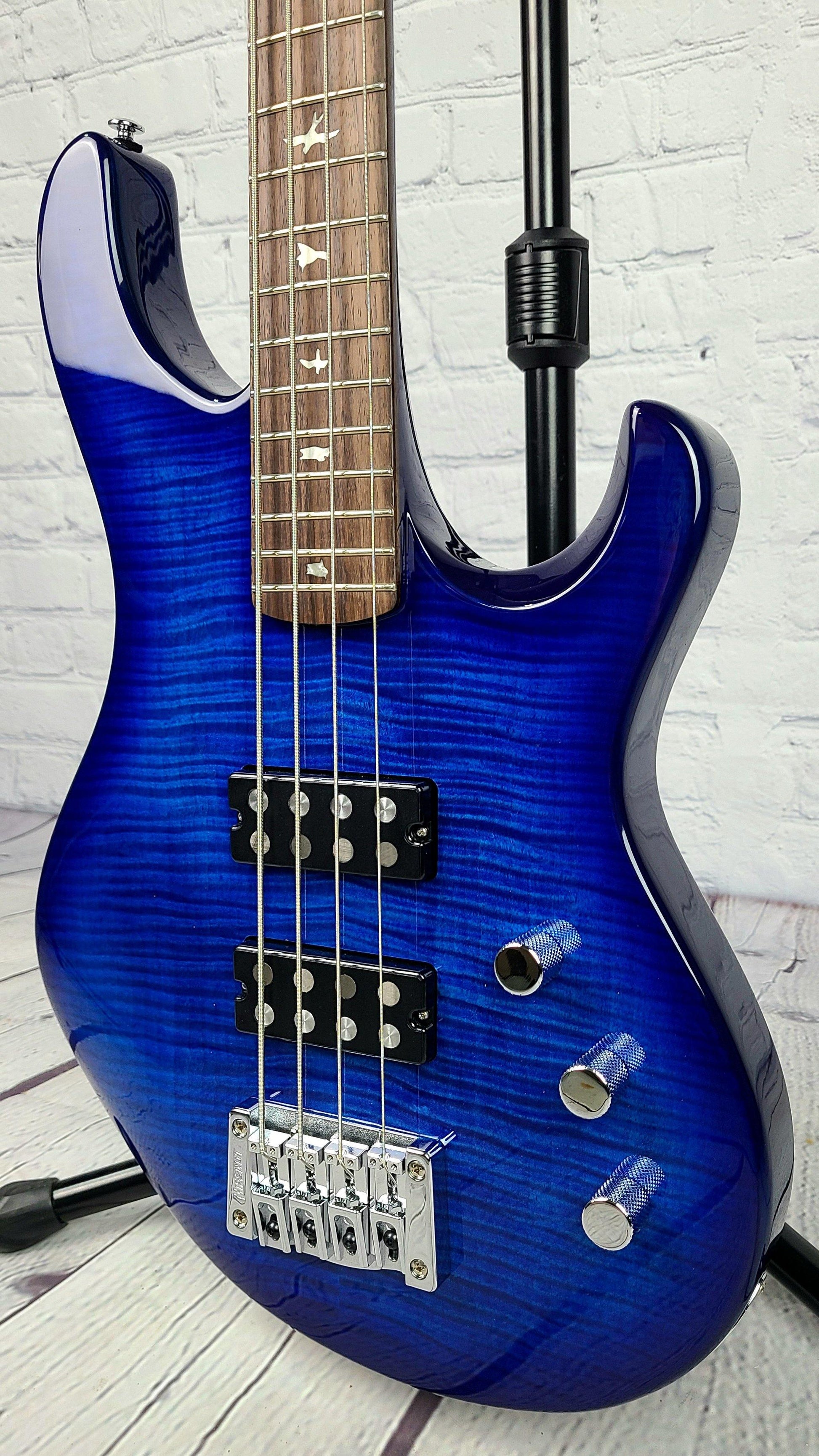 Paul Reed Smith PRS SE Kingfisher 4 String Bass Faded Blue Wraparound Burst 2021 - Guitar Brando