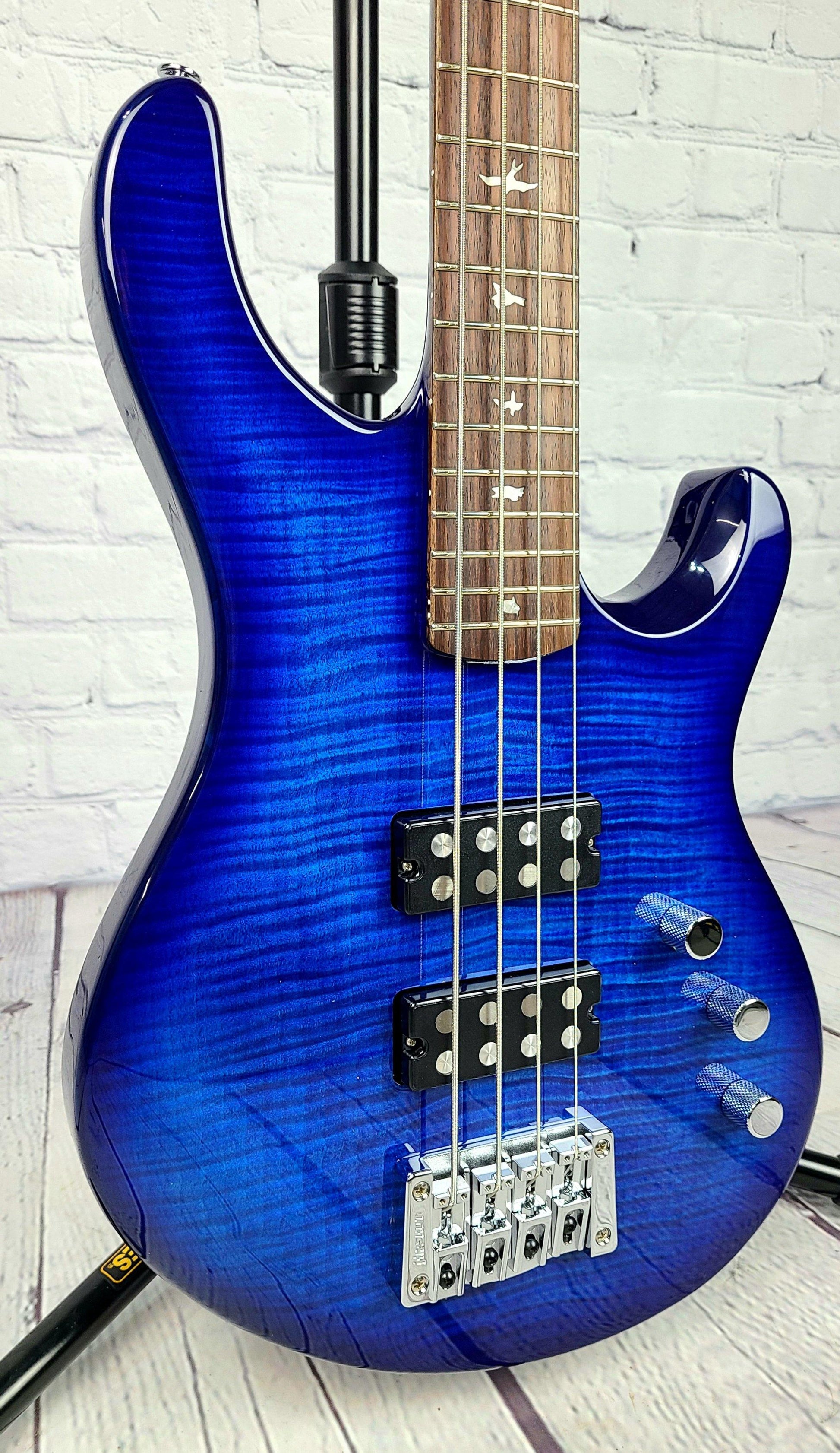 Paul Reed Smith PRS SE Kingfisher 4 String Bass Faded Blue Wraparound Burst 2021 - Guitar Brando