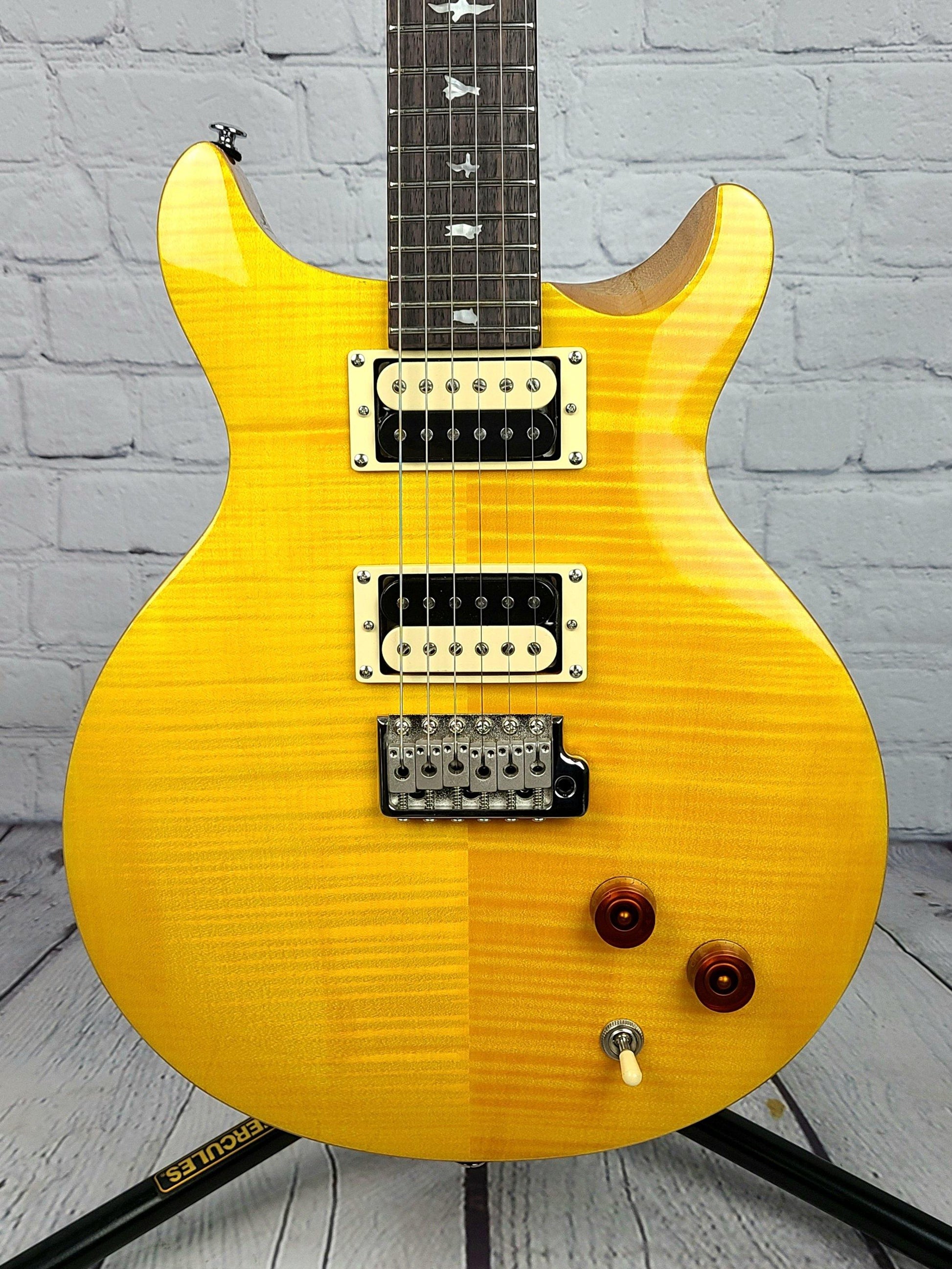 Paul Reed Smith PRS SE Santana Yellow Vintage Electric Guitar 2021 S/N CTID11281 - Guitar Brando