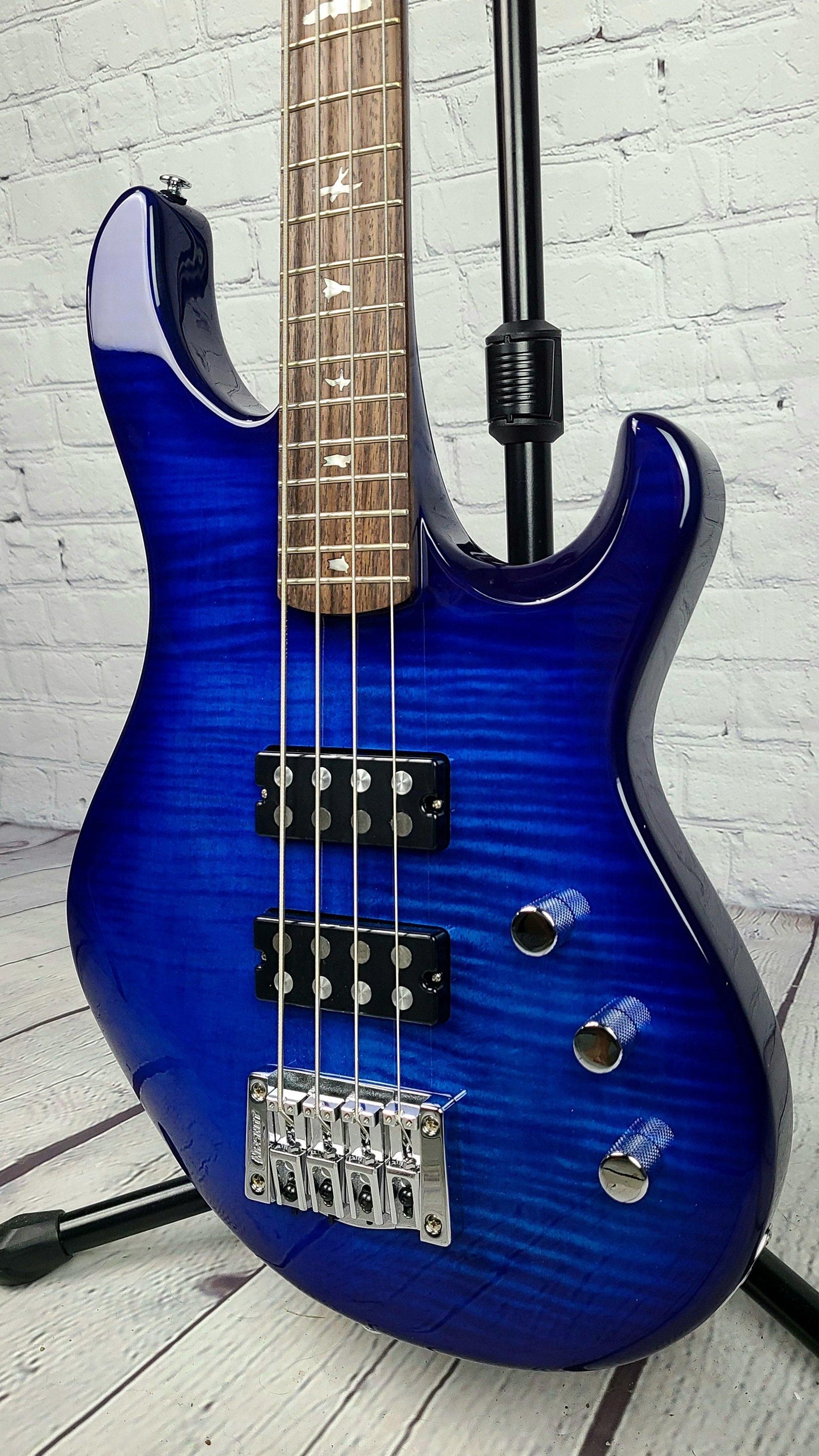 Paul Reed Smith PRS SE Kingfisher 4 String Bass Faded Blue Wraparound Burst 2021 - Guitar Brando