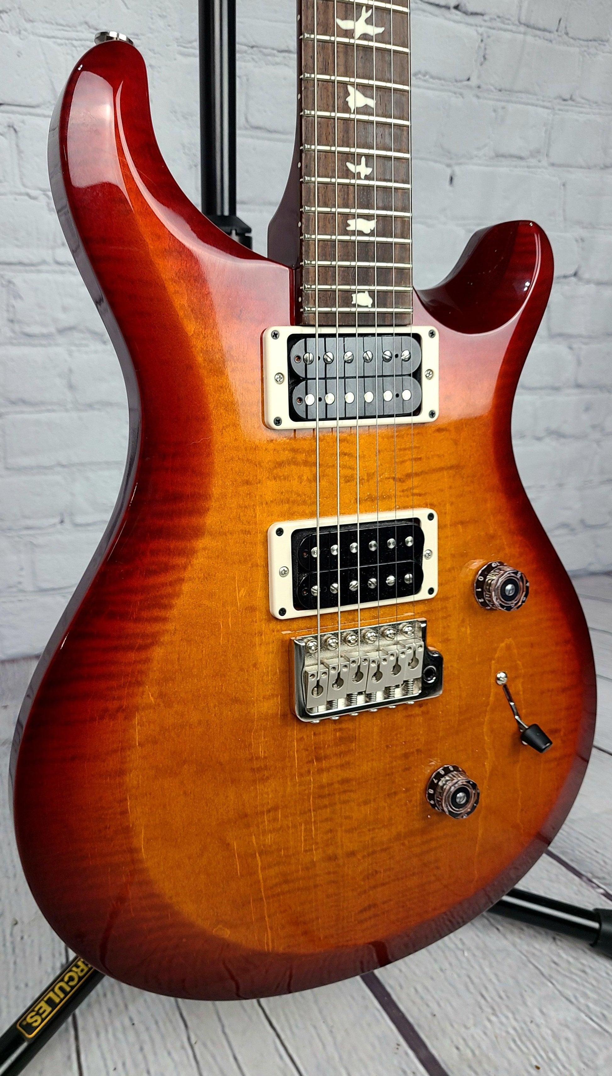 USED Paul Reed Smith PRS S2 Custom 24 Dark Cherry Sunburst - Guitar Brando