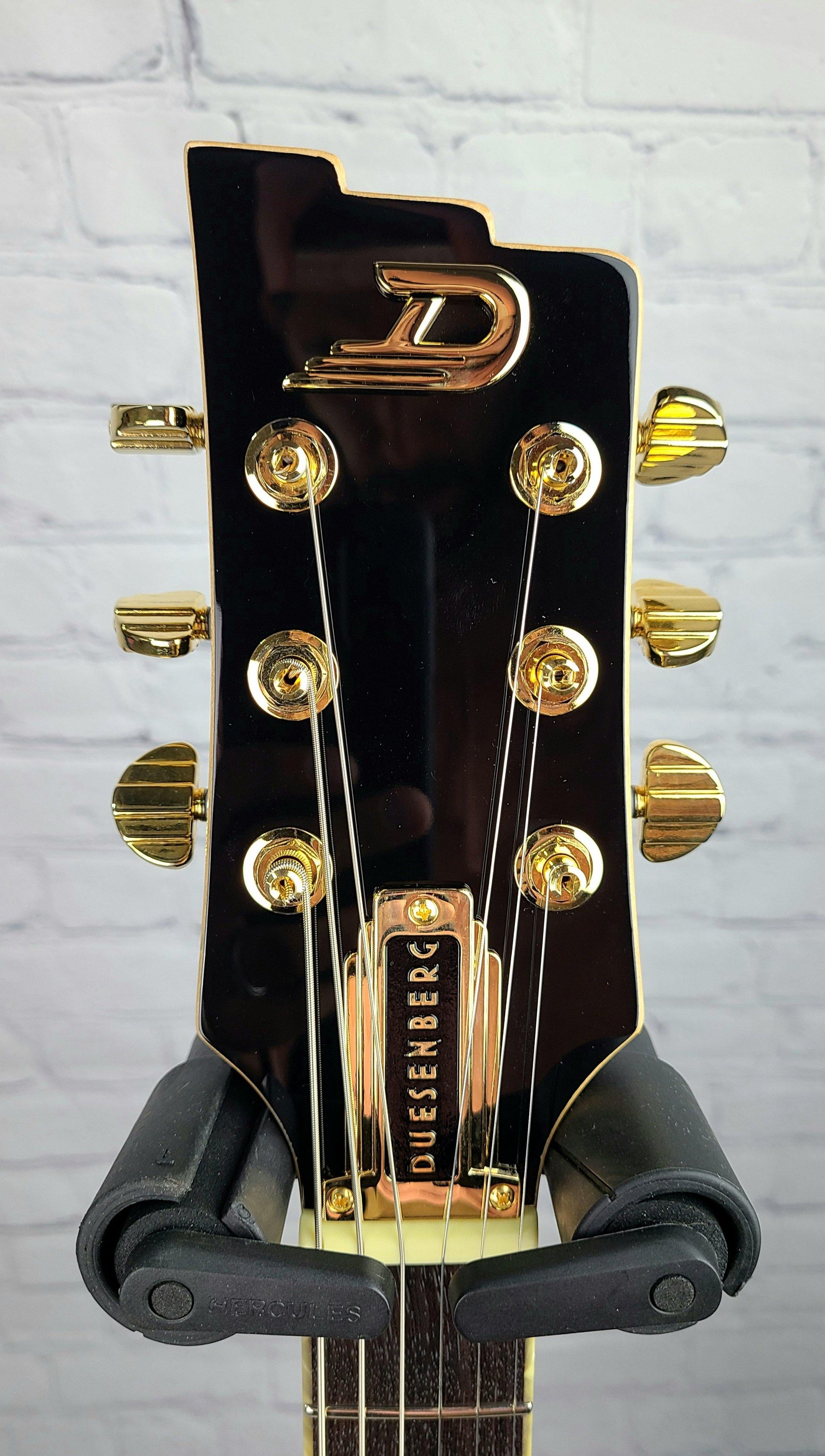 Duesenberg Guitars Starplayer TV Phonic Black Gold Electric Guitar DTV-PC-BK - Guitar Brando
