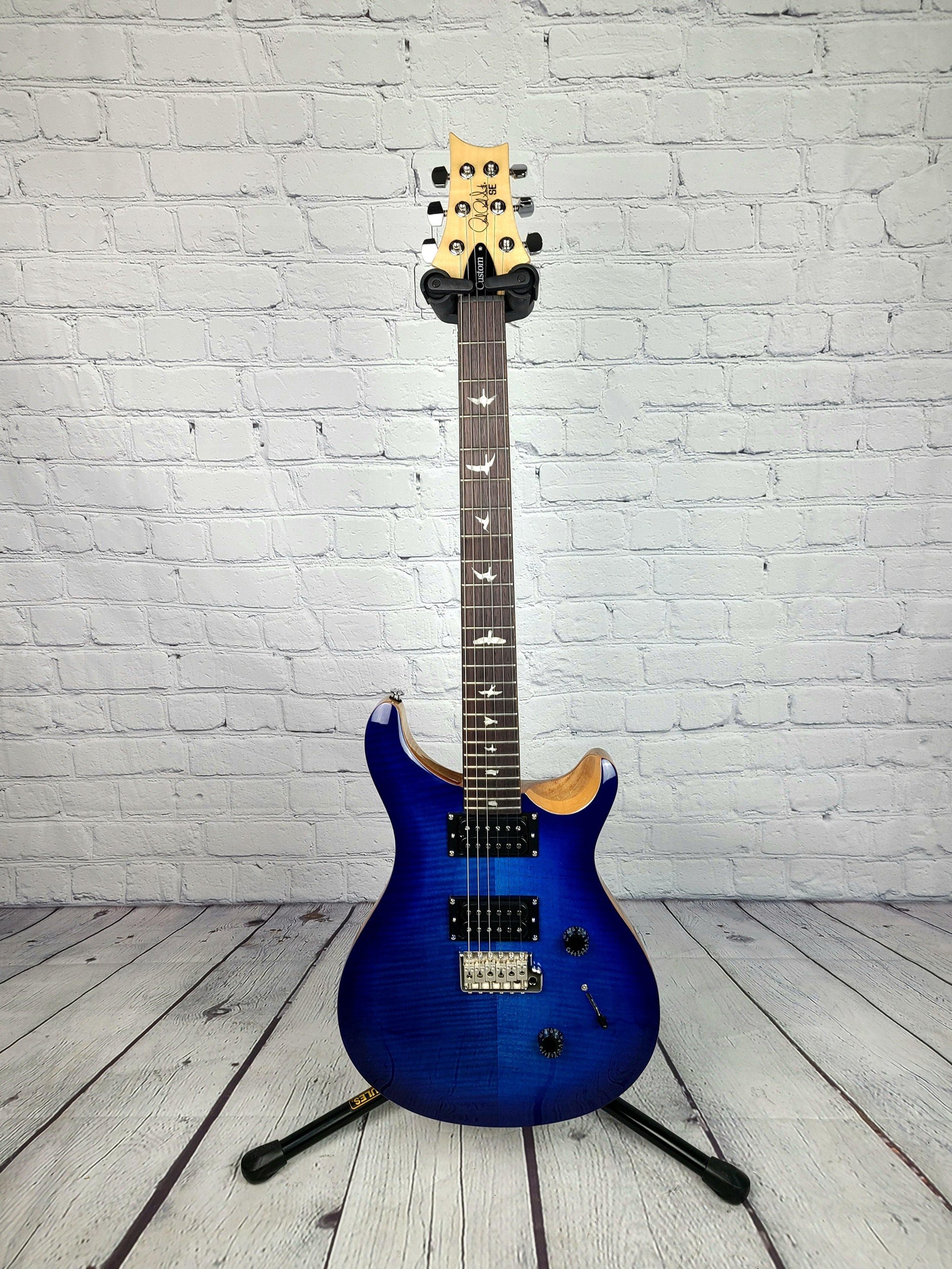Paul Reed Smith PRS SE Custom 24 2021 Faded Blue Burst Electric Guitar - Guitar Brando