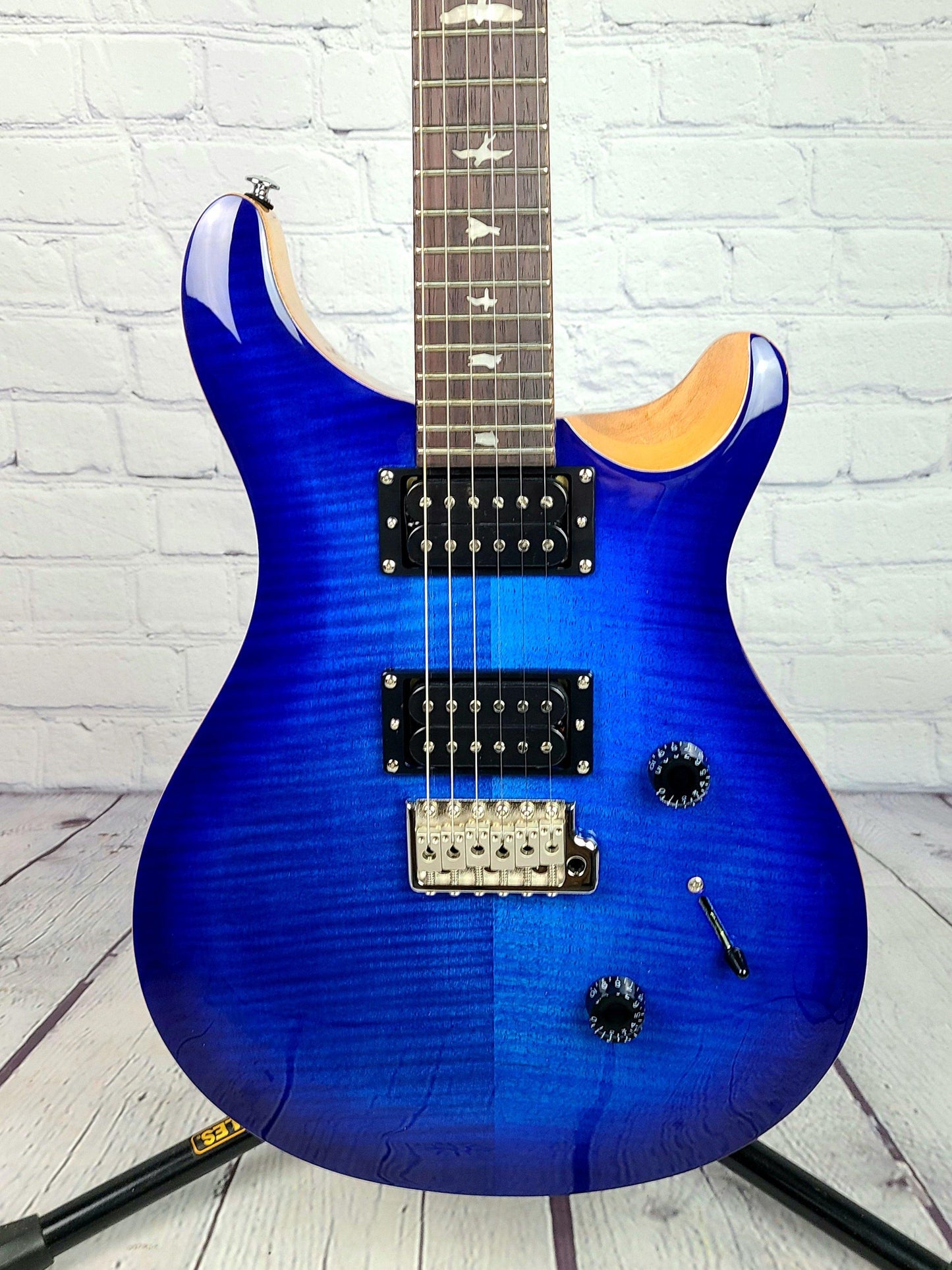 Paul Reed Smith PRS SE Custom 24 2021 Faded Blue Burst Electric Guitar - Guitar Brando