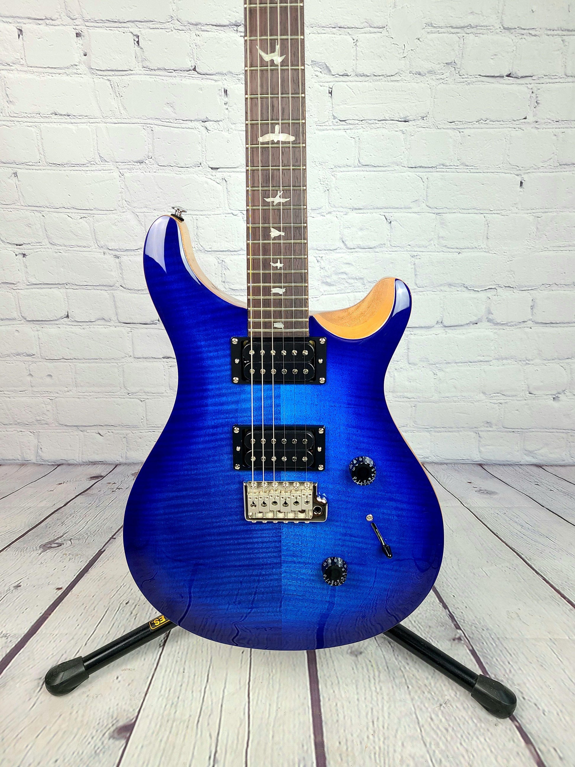 Paul Reed Smith PRS SE Custom 24 2021 Faded Blue Burst Electric Guitar - Guitar Brando