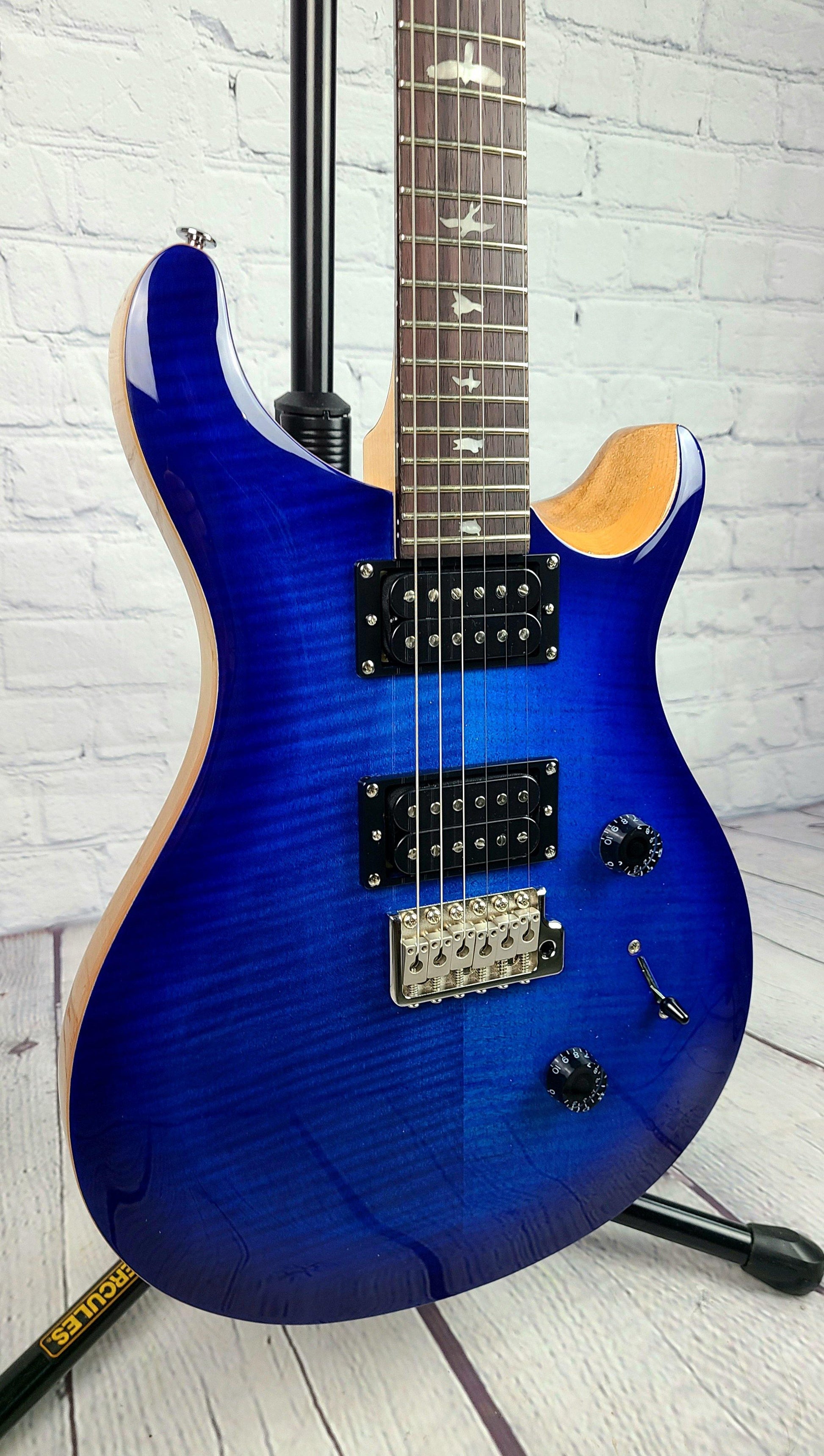 Paul Reed Smith PRS SE Custom 24 2021 Faded Blue Burst Electric Guitar - Guitar Brando