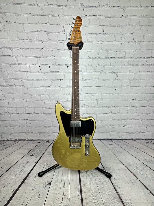 USED LsL Instruments Silverlake Offset Electric Guitar Relic Gold Top 2021