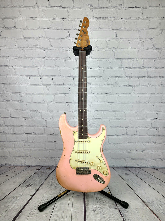 LSL Instruments Saticoy One Shell Pink Medium Relic Satin Nitro Roasted Flame Neck