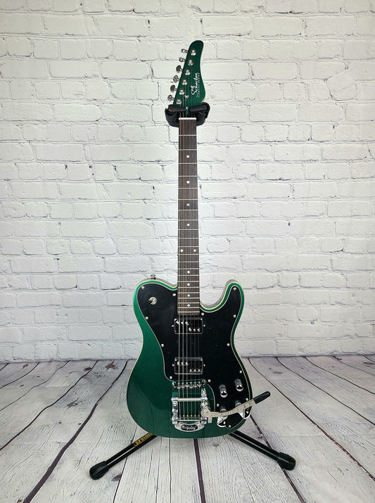 USED Schecter Fastback II B Dark Emerald Green Electric Guitar Bigsby