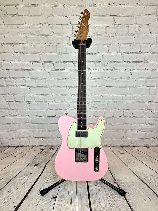 LSL Instruments Tbone One H/S Shell Pink Medium Relic Roasted Maple Neck