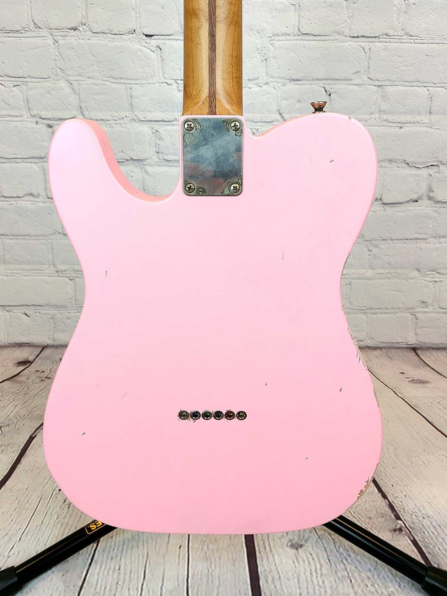 LSL Instruments Tbone One H/S Shell Pink Medium Relic Roasted Maple Neck