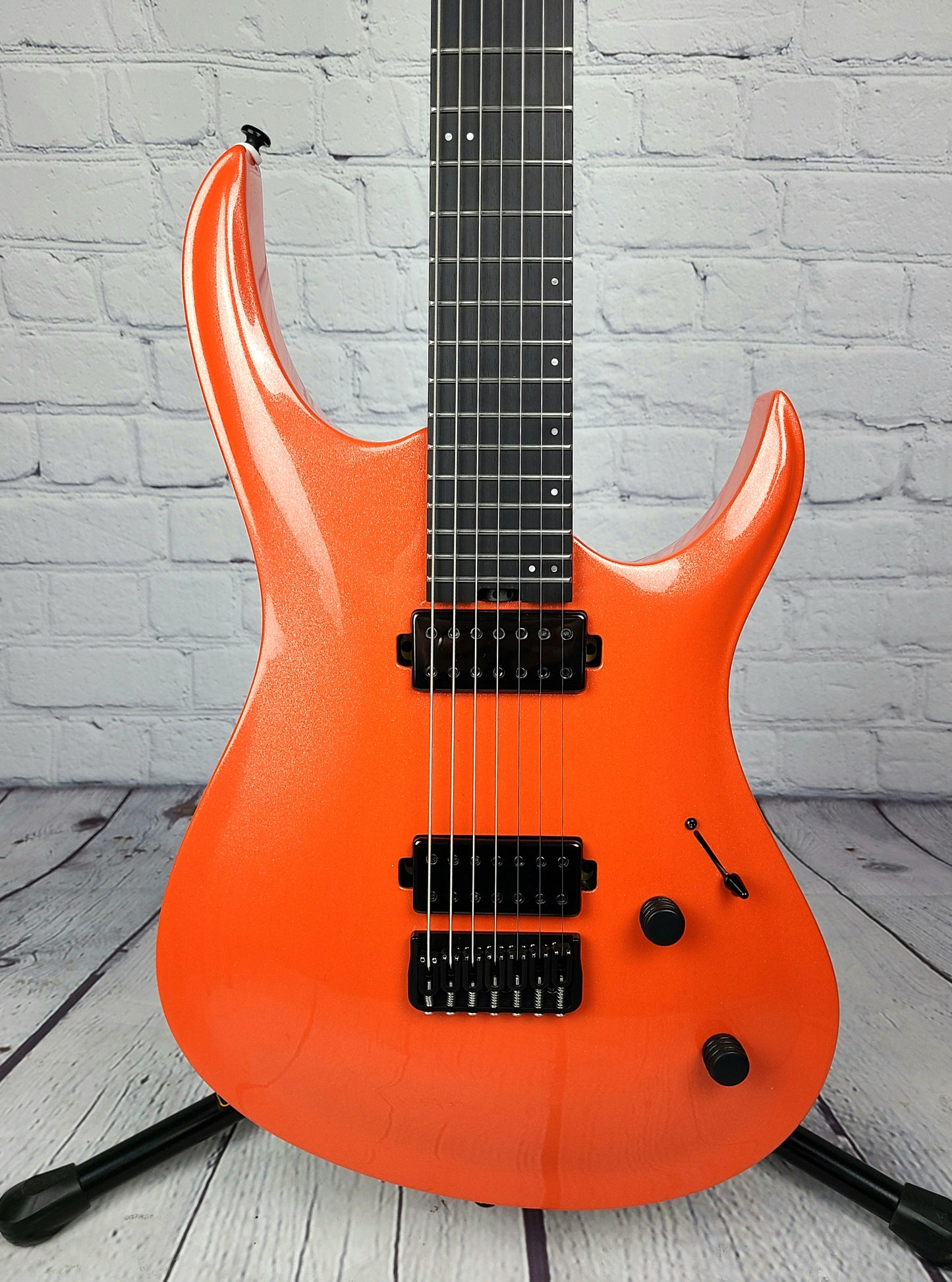 Balaguer Diablo Select 7 String Baritone 27" Electric Guitar Metallic Turbo Orange