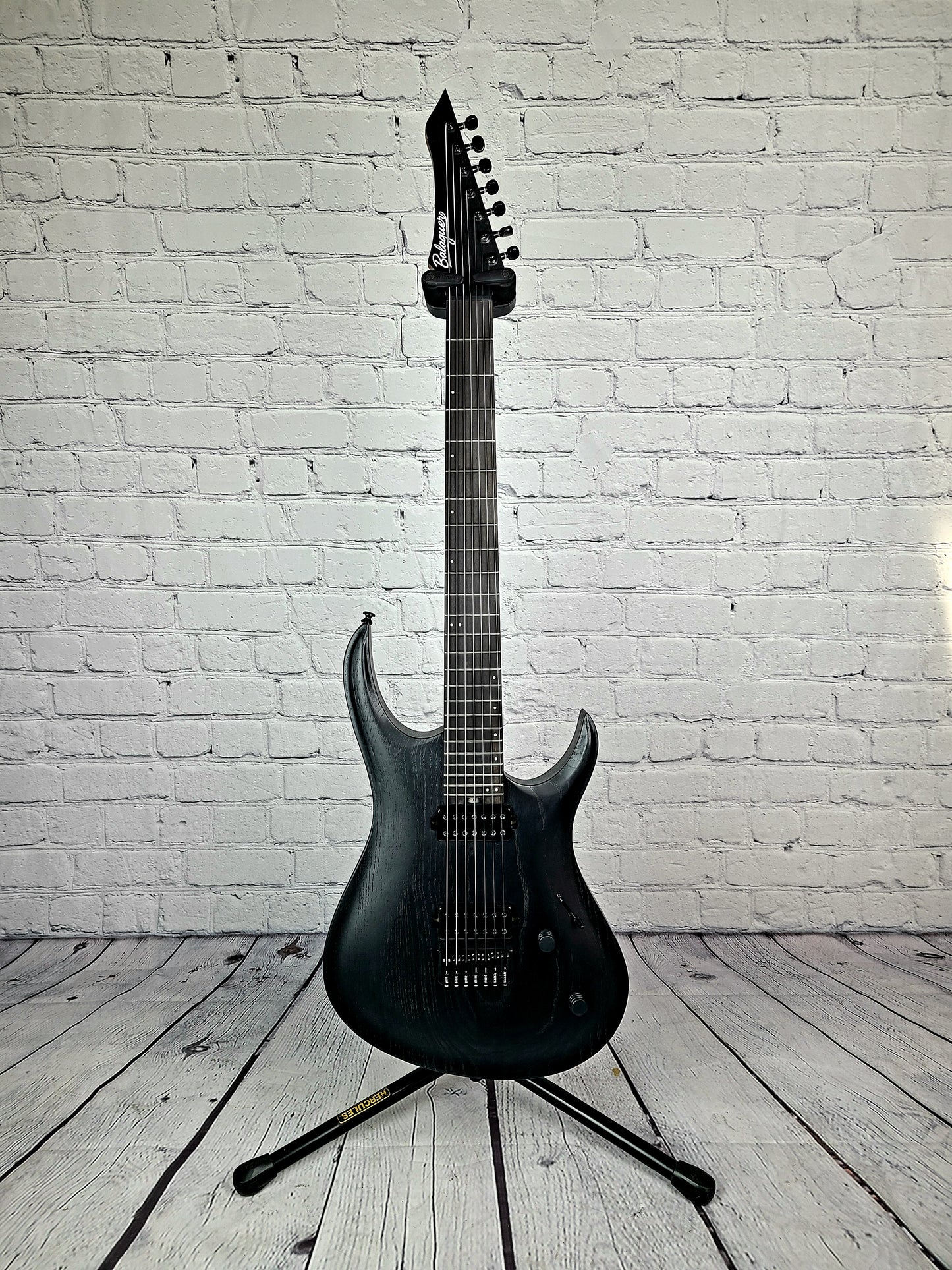 Balaguer Diablo Select 7 String Baritone 27" Electric Guitar Rustic Black