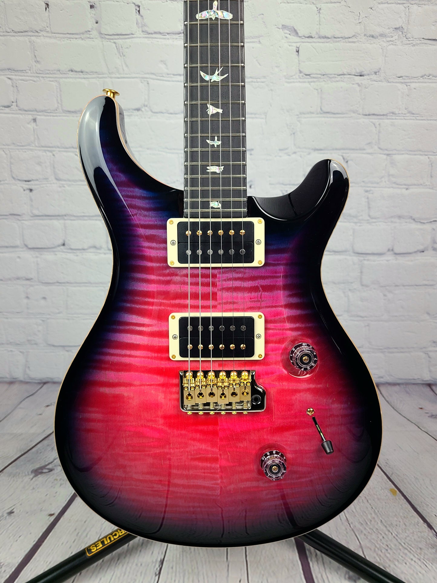 Paul Reed Smith PRS Custom 24 Core USA Bonni Pink Smokeburst 10 Top Ebony Board