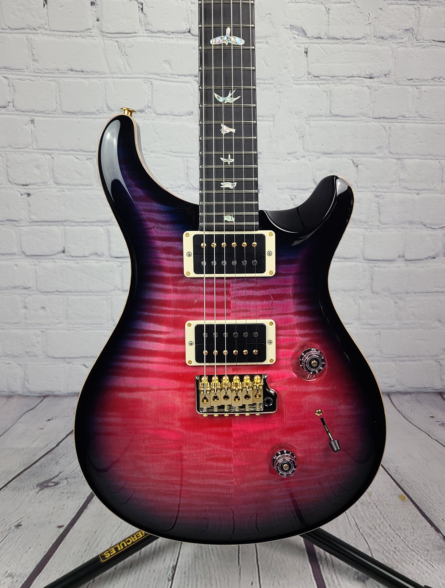 Paul Reed Smith PRS Custom 24 Core USA Bonni Pink Smokeburst 10 Top Ebony Board