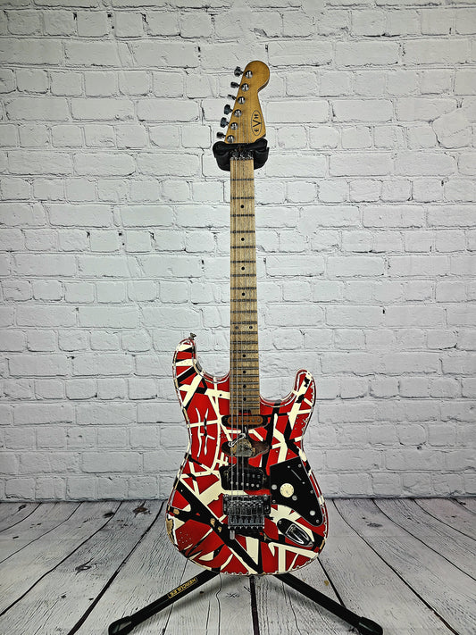 USED EVH "Frankie" Striped Eddie Van Halen Relic Distressed Electric Guitar 2020