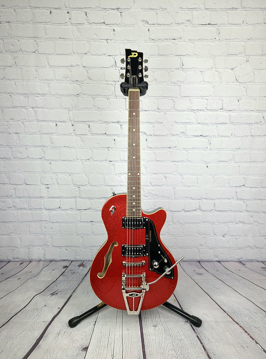 Duesenberg Starplayer TV Semi-Hollow Electric Guitar Red Sparkle DTV-RDS