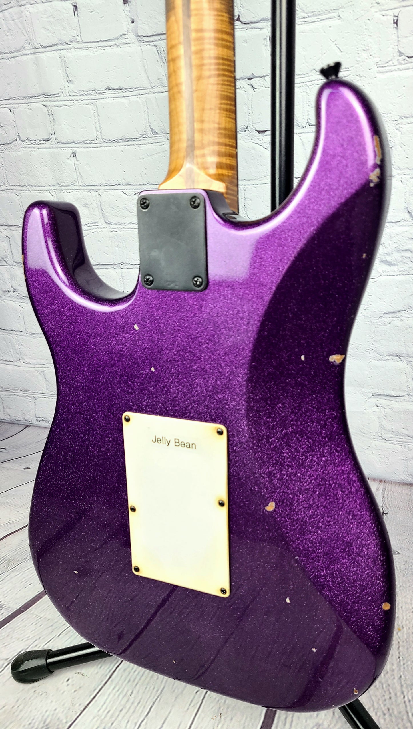 LSL Instruments Saticoy HSH Reverse Floyd Rose Purple Sparkle 5A Roasted Maple