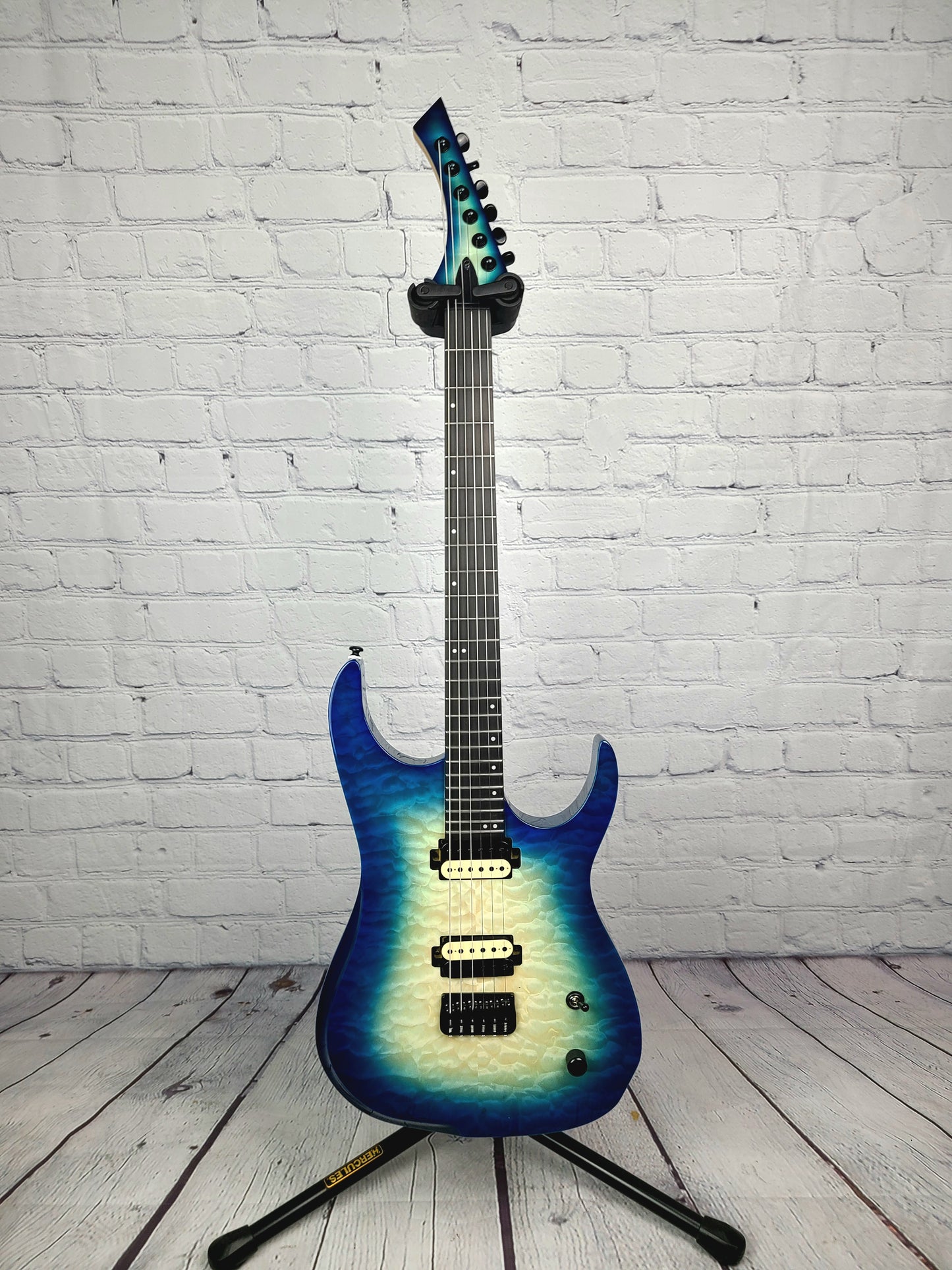 Cerberus Guitars Erebus 6 String Quilt Top Ocean Burst Electric Guitar