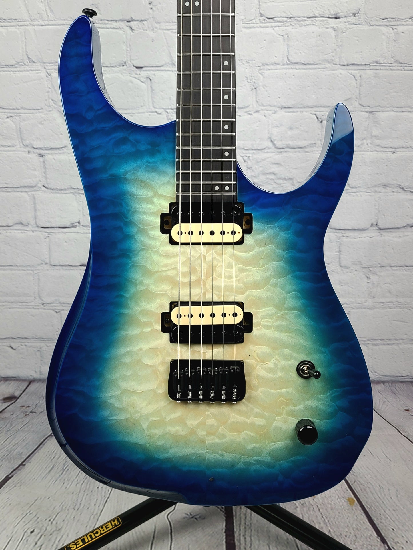 Cerberus Guitars Erebus 6 String Quilt Top Ocean Burst Electric Guitar