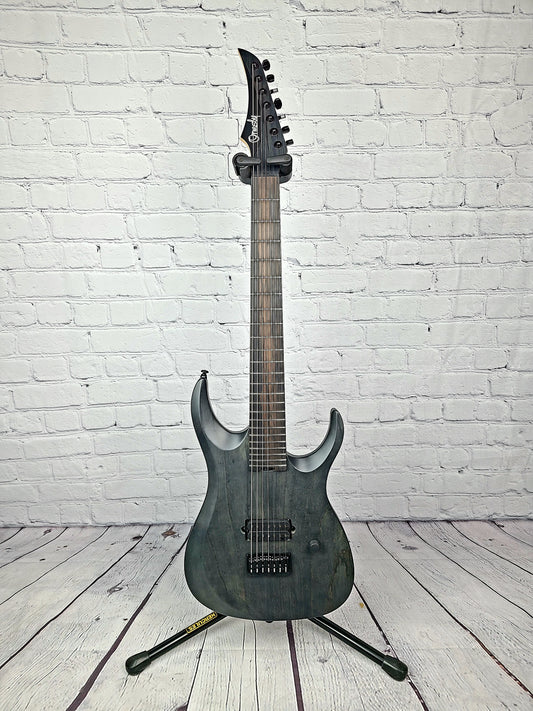 Ormsby Guitars Artist Series 7 String Dino Cazares DC GTR 26.5" Baritone Electric Guitar Max Blak