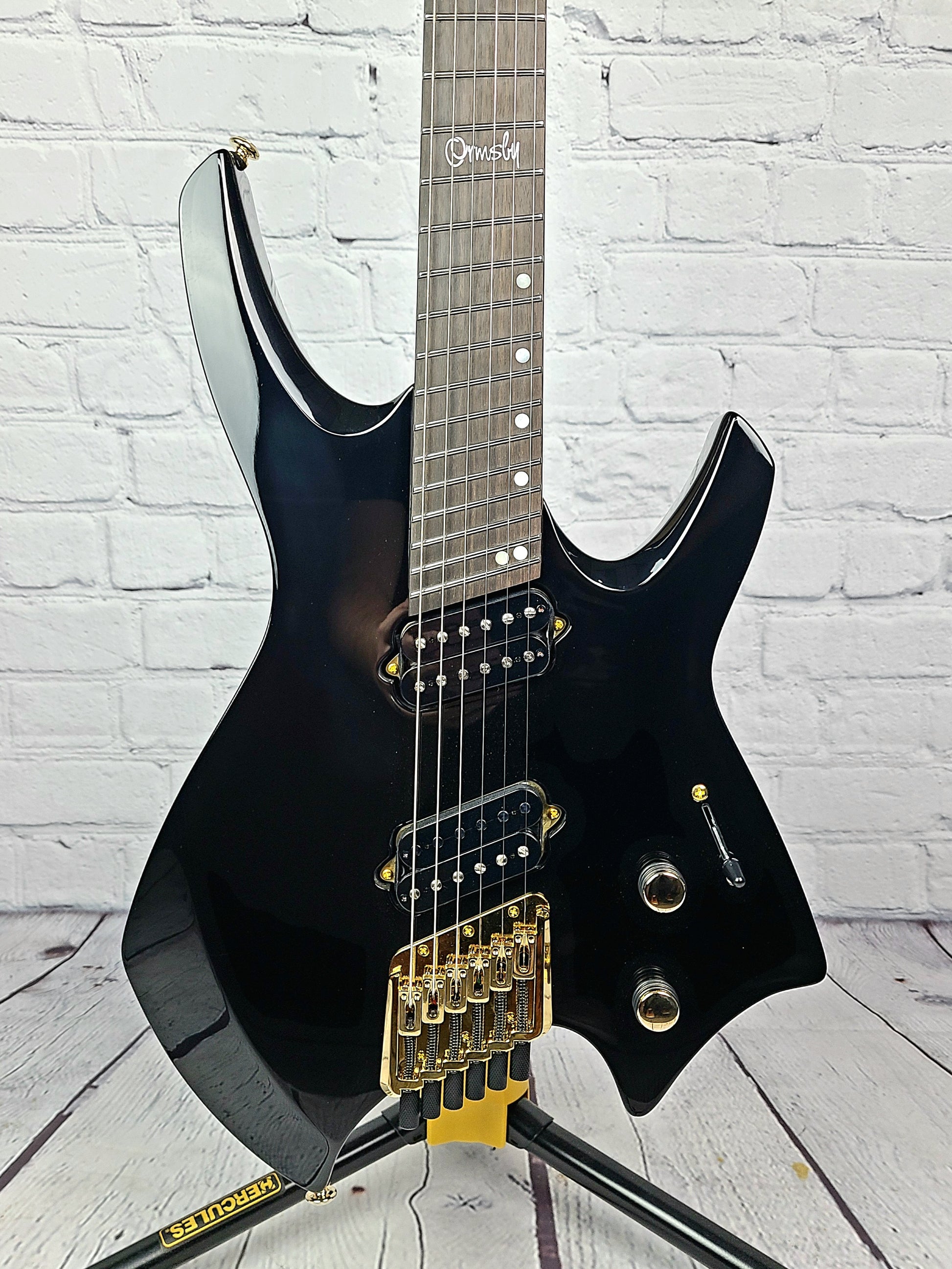 Ormsby Guitars Goliath GTR 6 String Tuxedo Black Headless Electric 