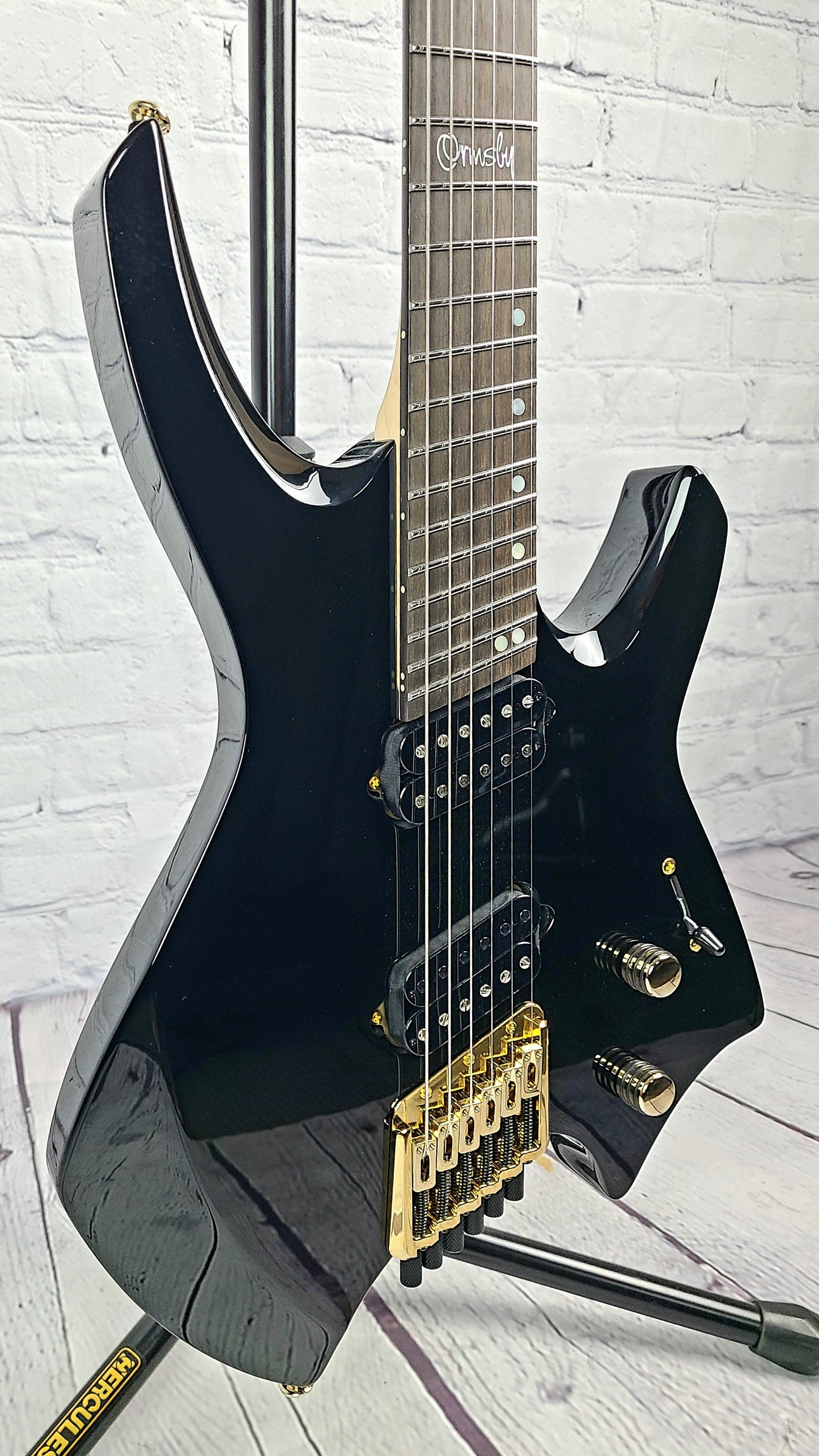 Ormsby Guitars Goliath GTR 6 String Tuxedo Black Headless Electric Guitar RUN 14