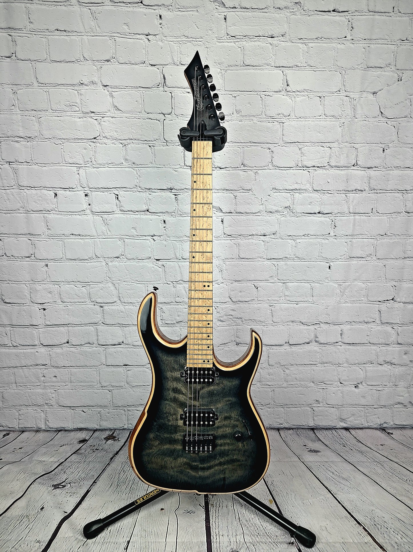 Charbonneau Guitars Scimtar 6S String Trans-Black Burst Electric Guitar Bare Knuckle Hipshot