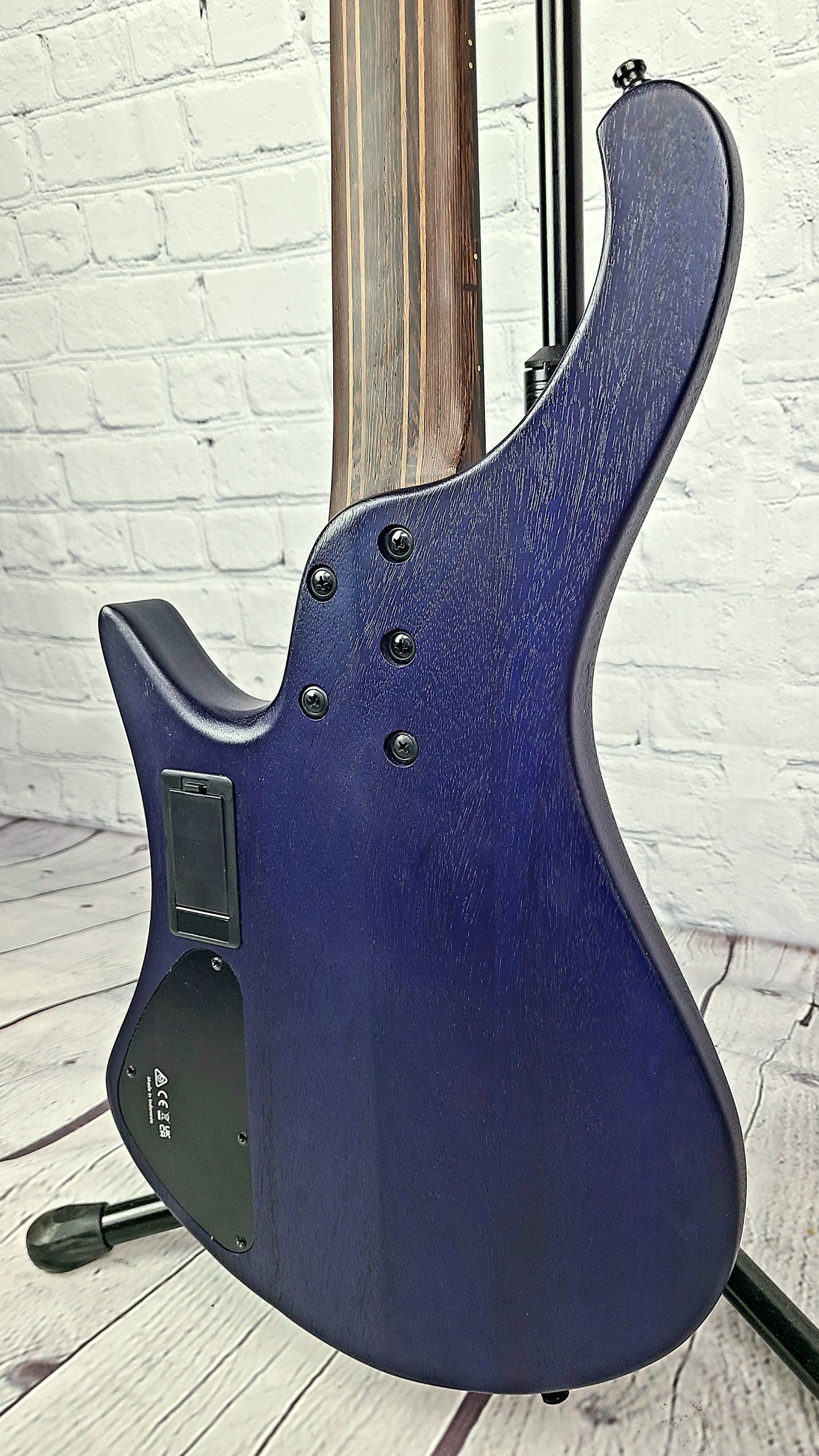 Ibanez EHB1505MS PLF Bass Guitar Headless Multicscale Pacific Blue Burst Flat