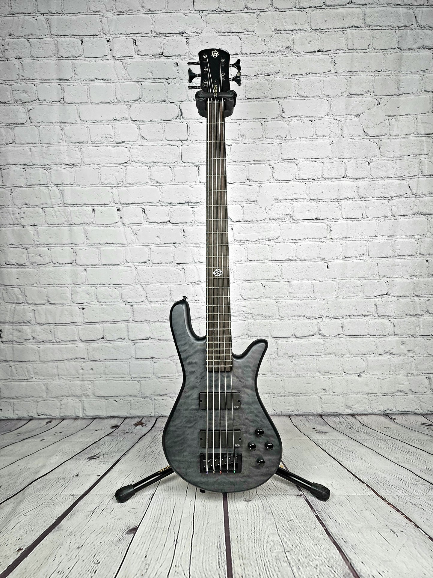 Spector NS Pulse II 5 String Bass Charcoal Black Satin Quilt Maple