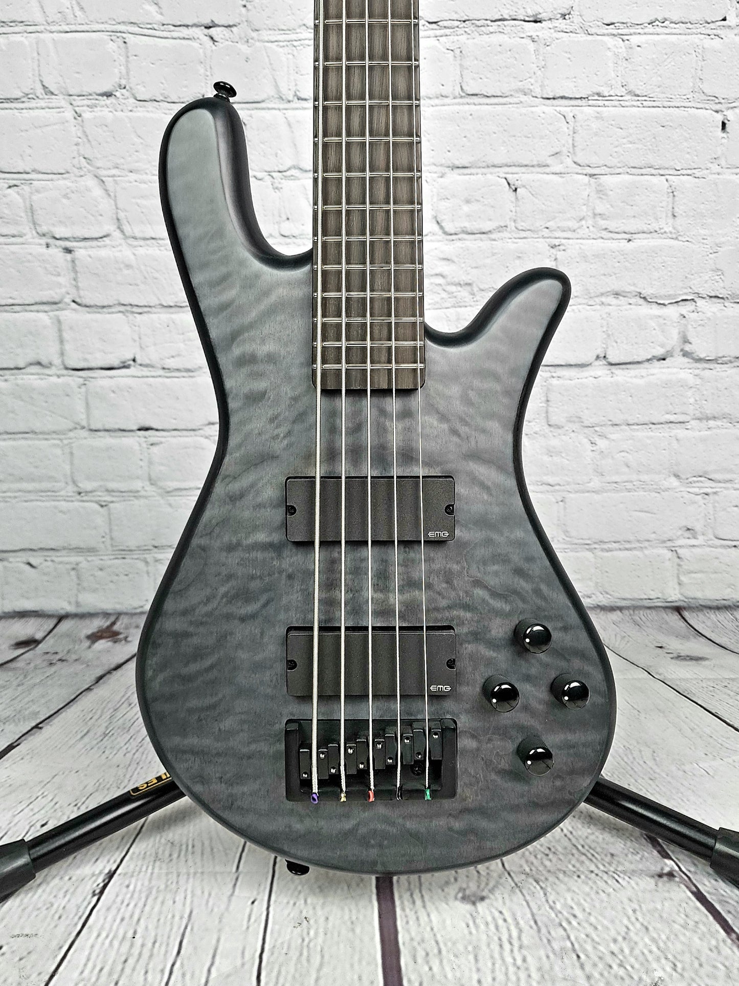Spector NS Pulse II 5 String Bass Charcoal Black Satin Quilt Maple