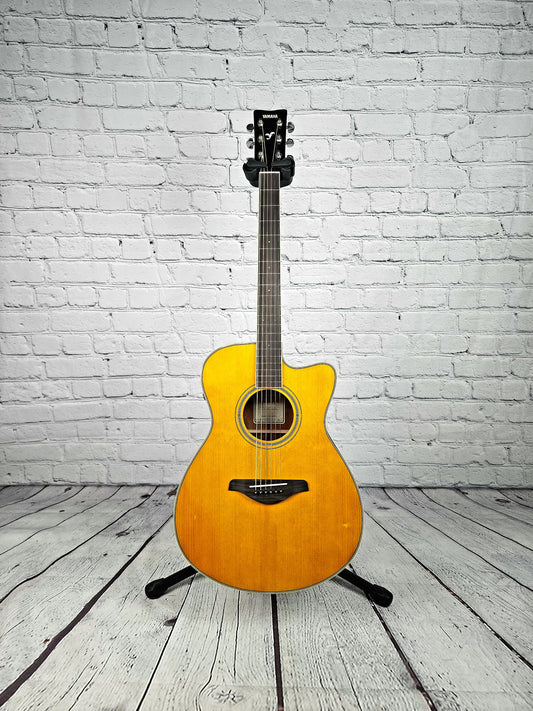 Yamaha FSC-TA VT TransAcoustic Cutaway Acoustic Guitar Vintage Tint