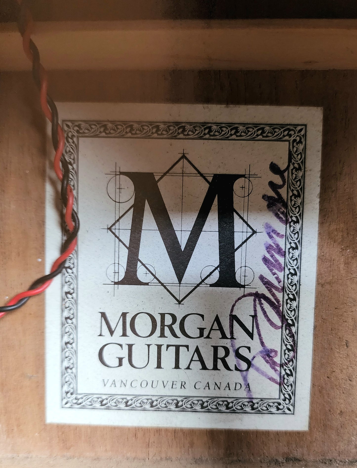 USED Morgan Jumbo Acoustic Electric Guitar Canadian Made