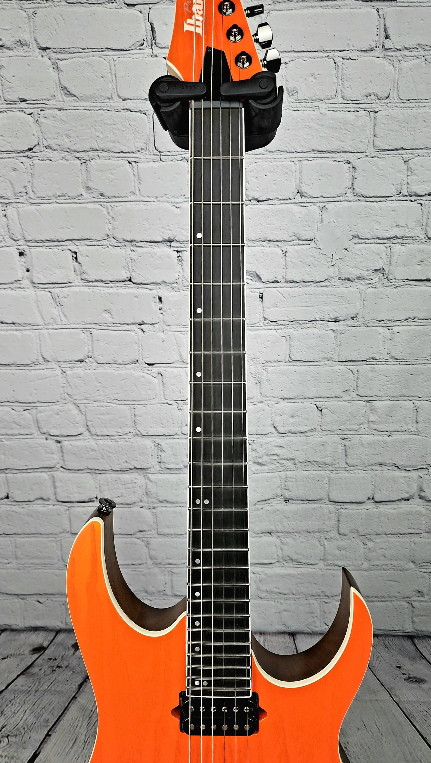 Ibanez Prestige RGR5521 TFR Hard Tail Electric Guitar Transparent Fluorescent Orange BKP