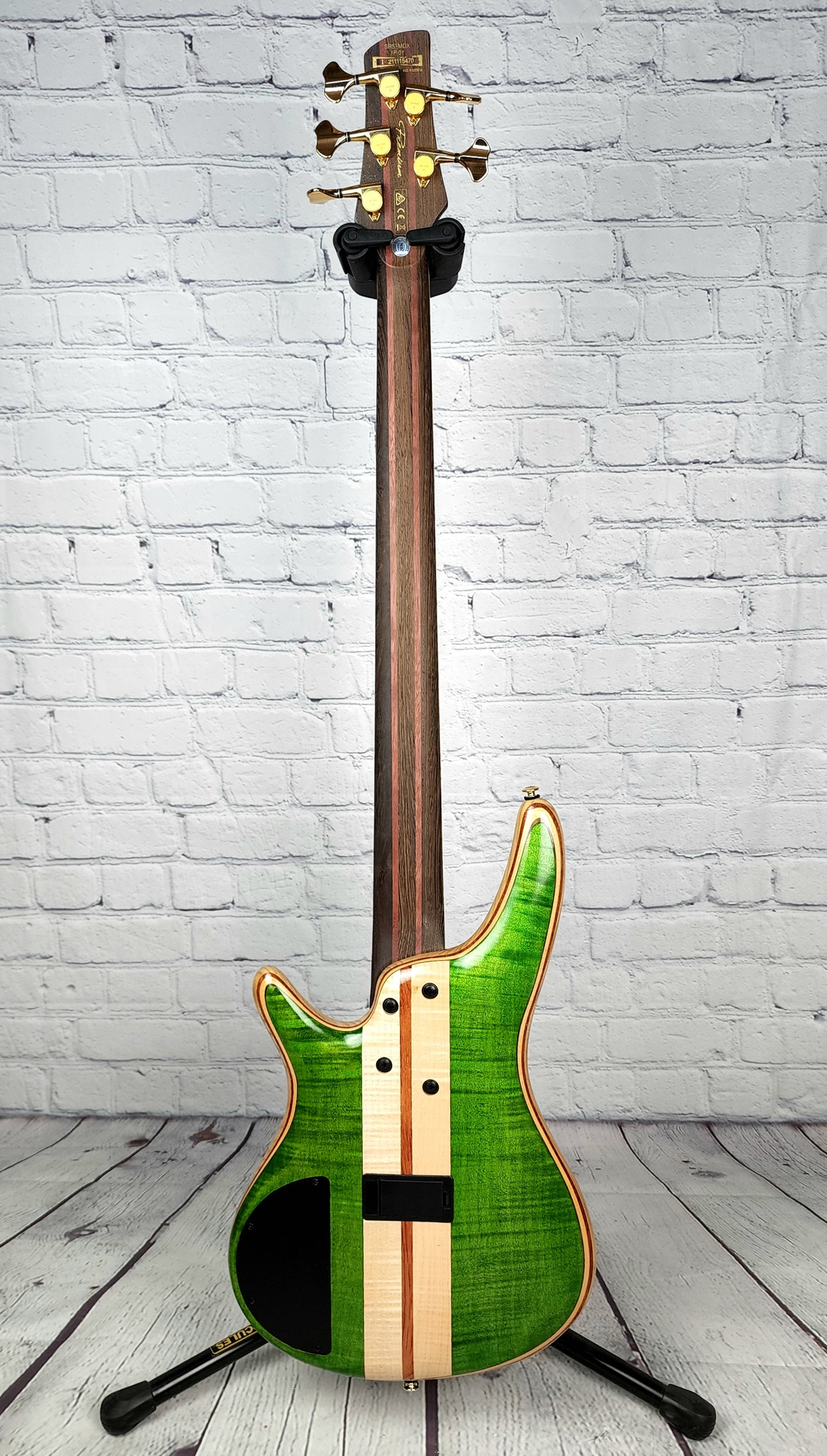Ibanez Premium SR5FMDX EGL 5 String Bass Guitar Emerald Green Low Gloss