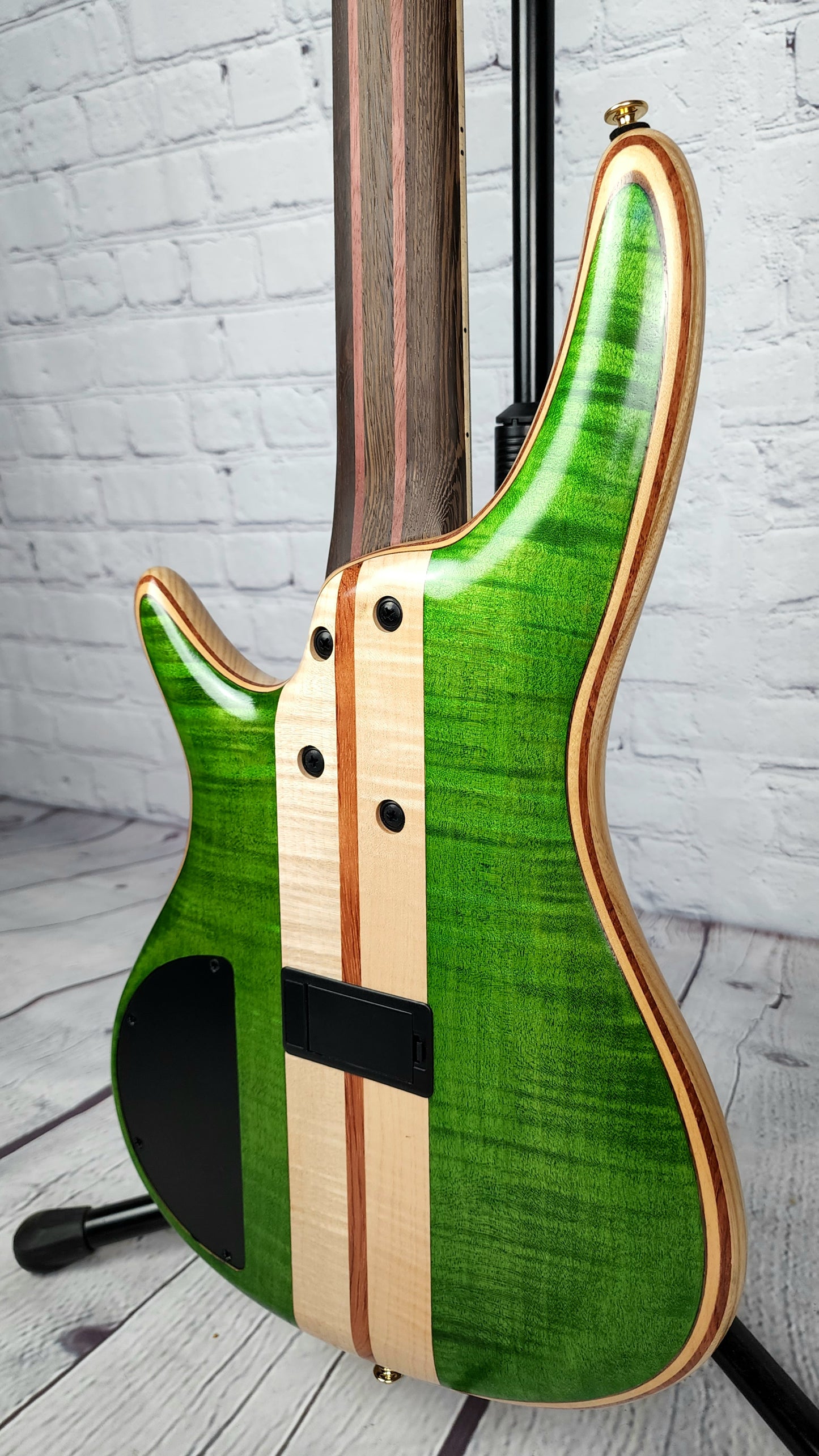 Ibanez Premium SR5FMDX EGL 5 String Bass Guitar Emerald Green Low Gloss